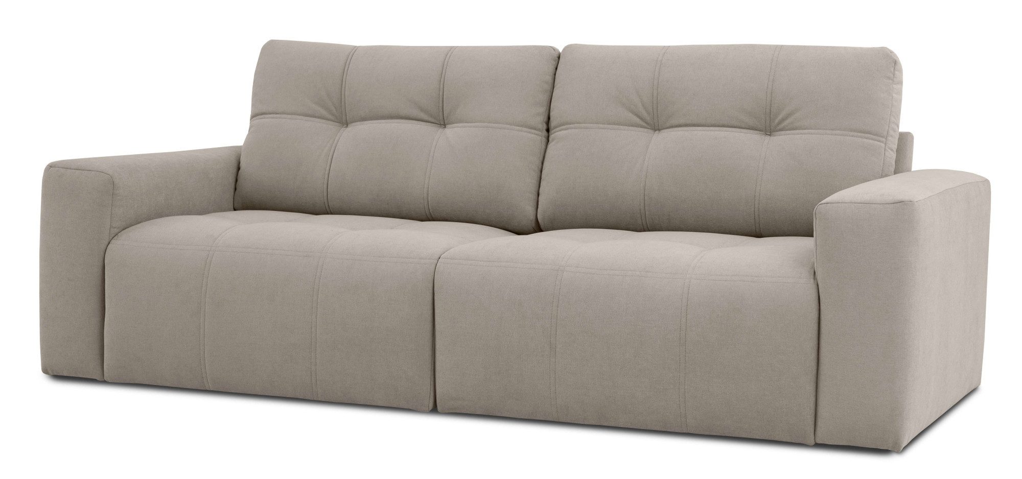 Home affaire 3-zitsbank Tournon, loungebank, breedte 220 cm Chenille, met knoop- en dubbele stiksels, elegante uitstraling