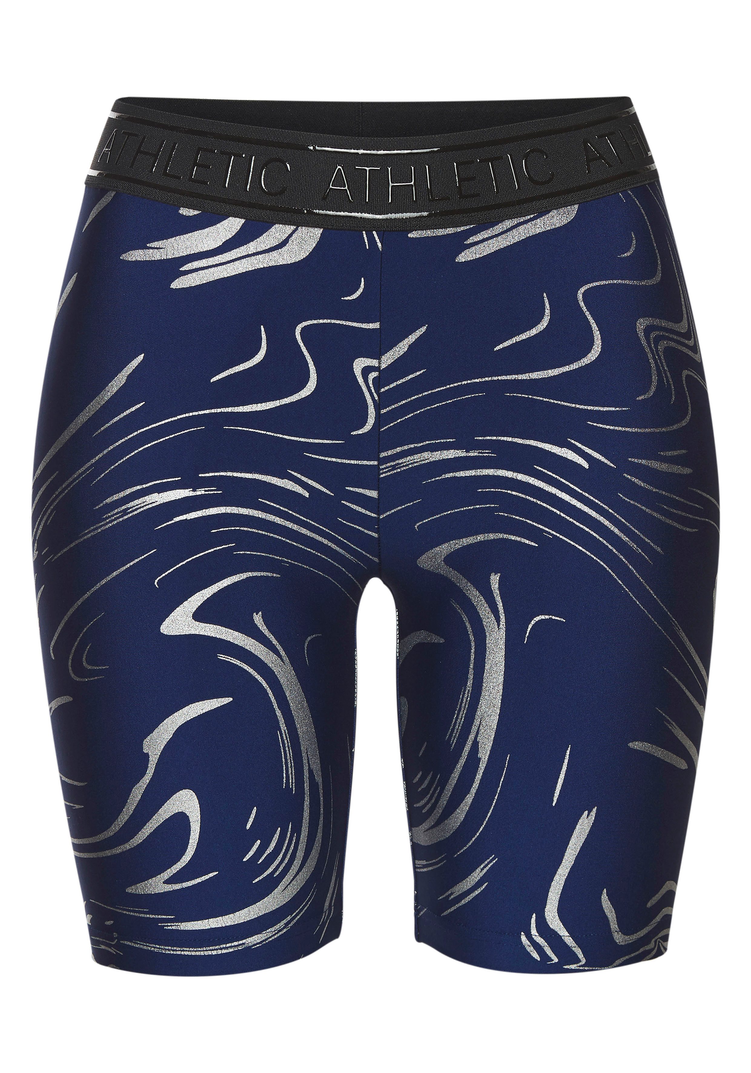 active by Lascana Functionele short FIETSBROEKJE met glanzende 3d-opdruk in de taille