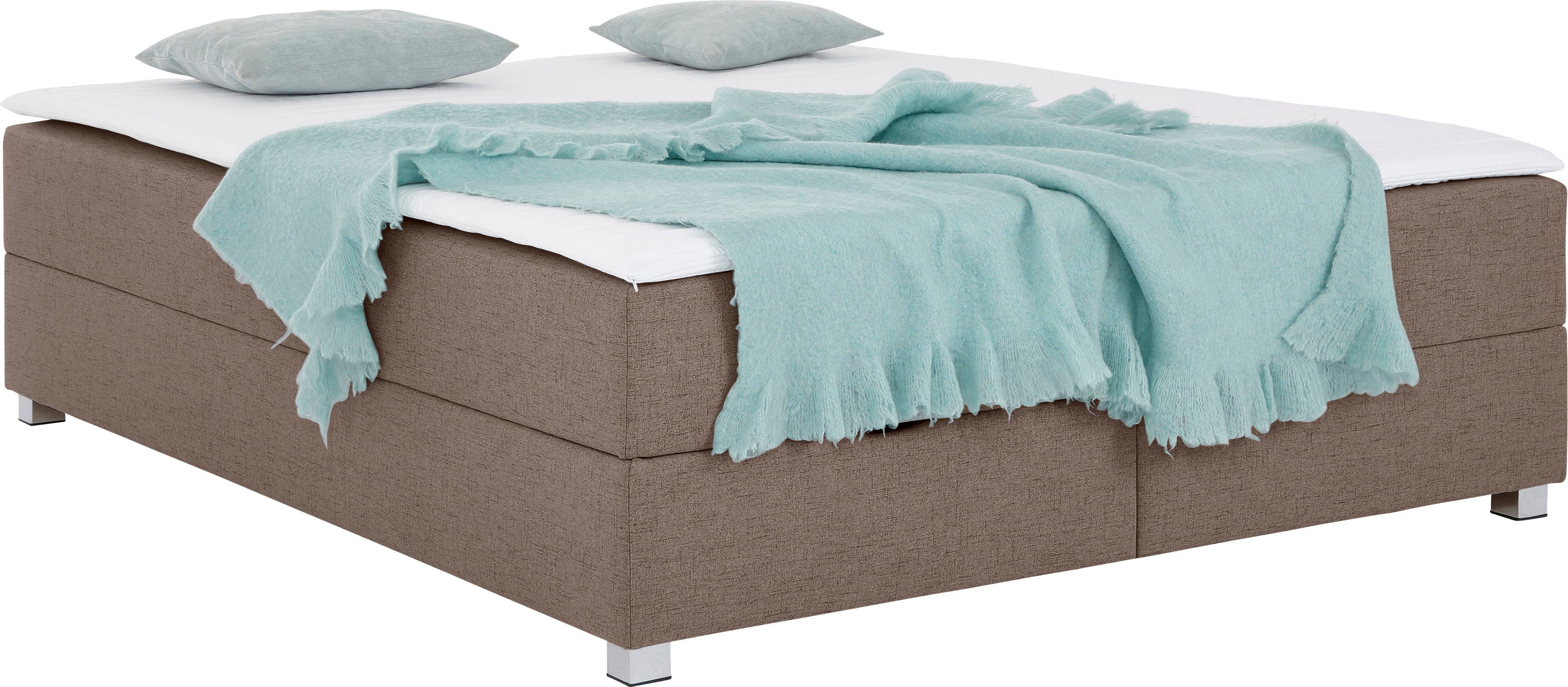 INOSIGN Boxspring Alexis zonder hoofdbord - ideaal voor ruimtes met schuine plafonds, in 4 breedten