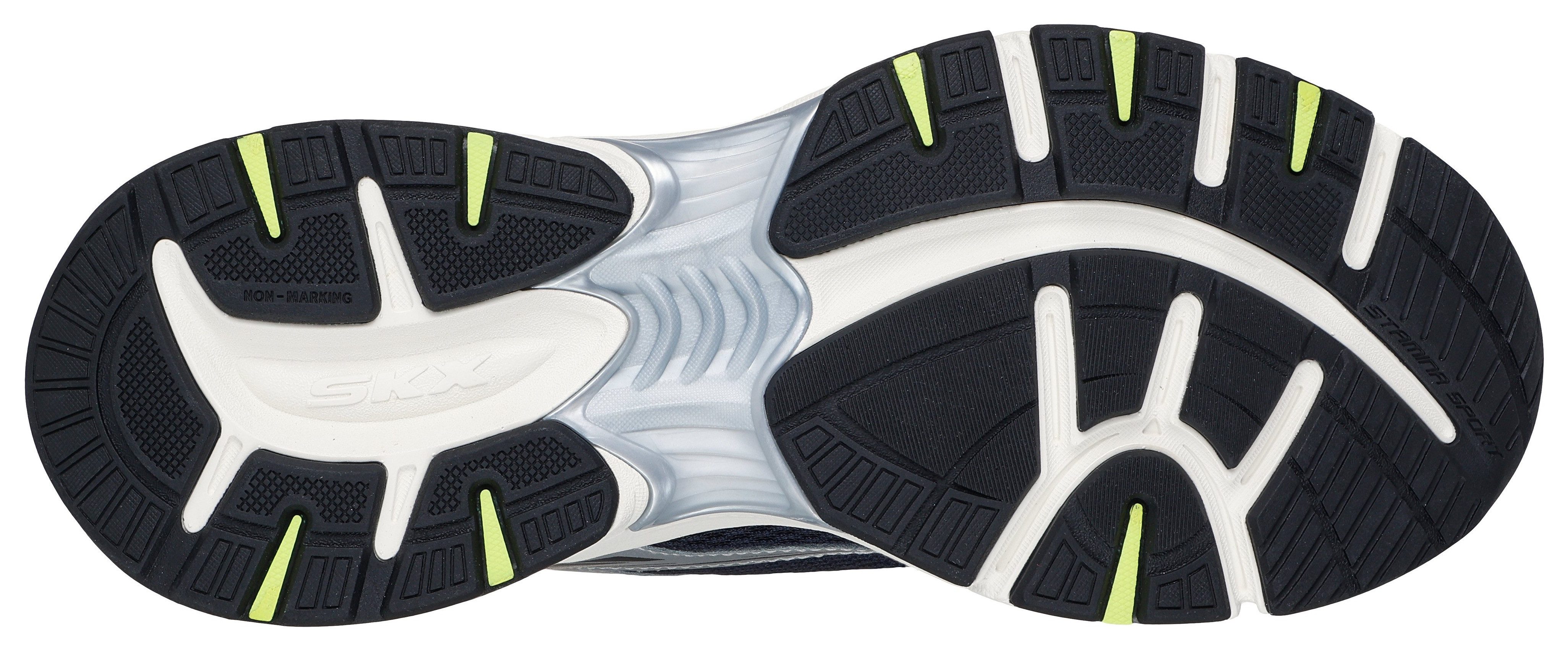Skechers Slip-on sneakers STAMINA SPORT Trainingsschoen, retro sneaker met slip-ins