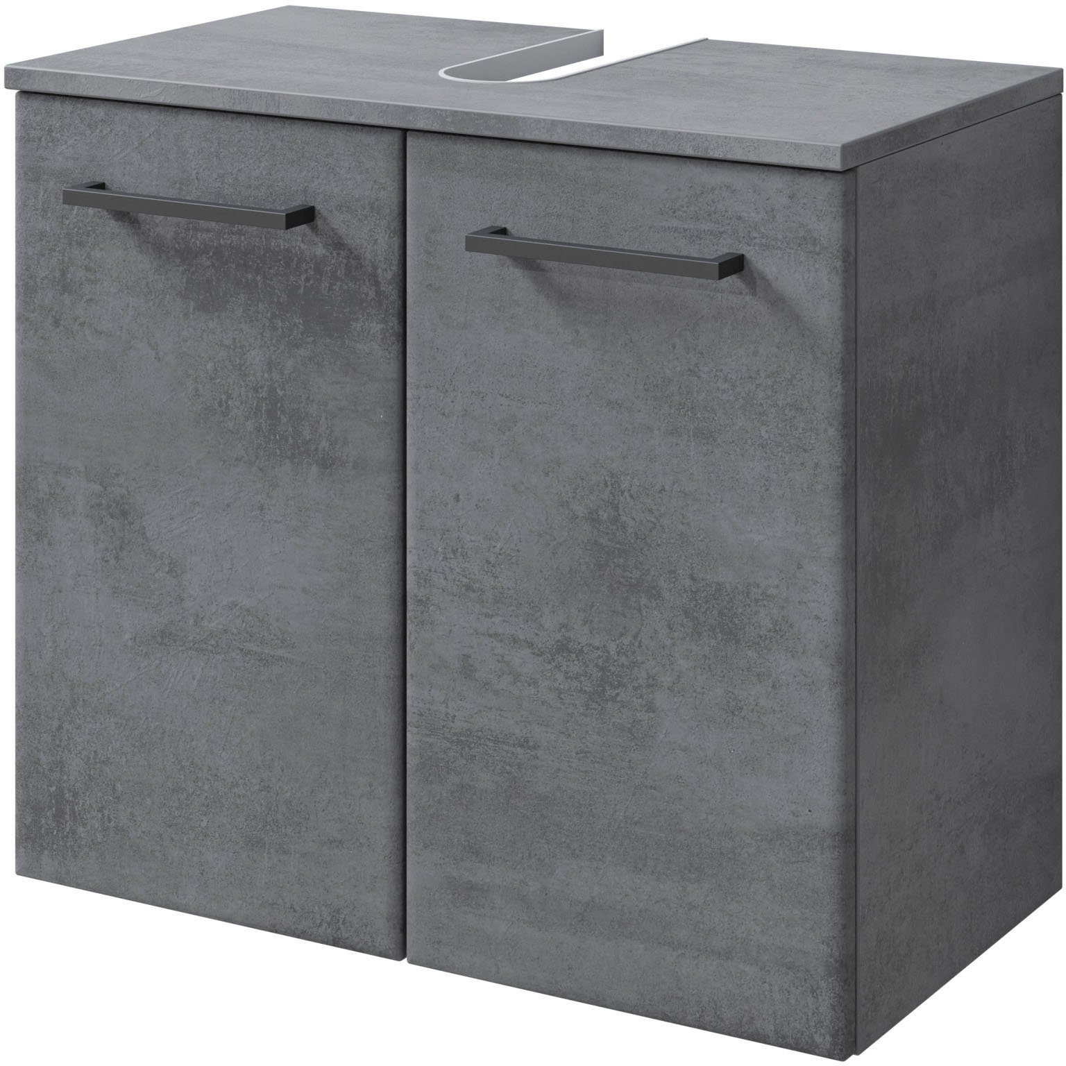 Saphir Badkamerserie Quickset 945 2-delig, wastafelonderkast met led-spiegelkast Wastafel 65 cm breed, 5 deuren, 6 legplanken, incl. deurdemper (2-delig)