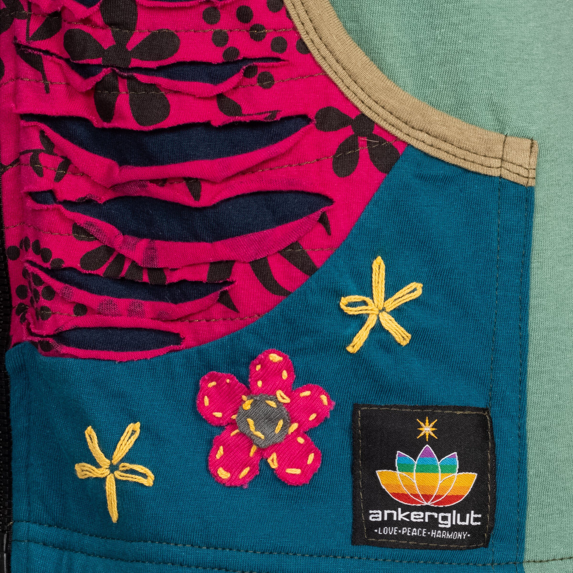 DEPROC Active Fleecejack Patchwork Multicolor NUNAVUT II NEW FLOWER POWER
