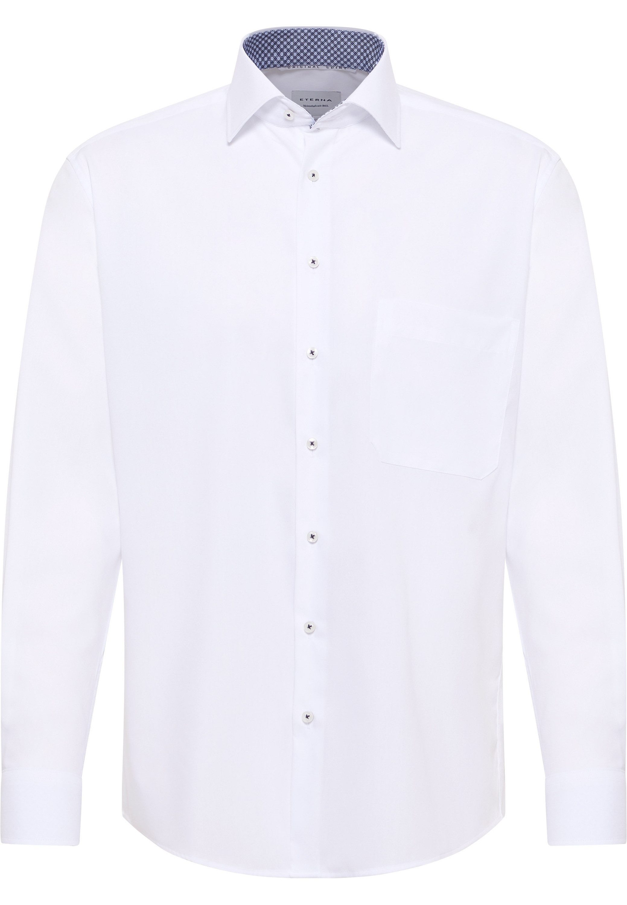 Eterna Overhemd met lange mouwen Comfort fit NON IRON (strijkvrij)