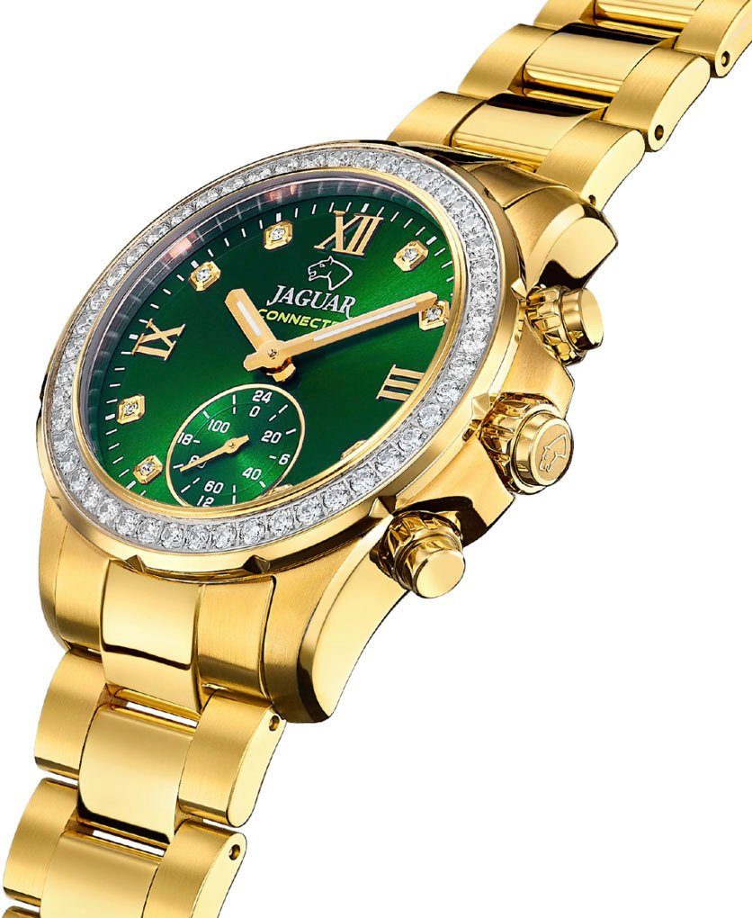 Jaguar Chronograaf Connected Polshorloge, dameshorloge, saffierglas, stopwatchfunctie, Swiss Made
