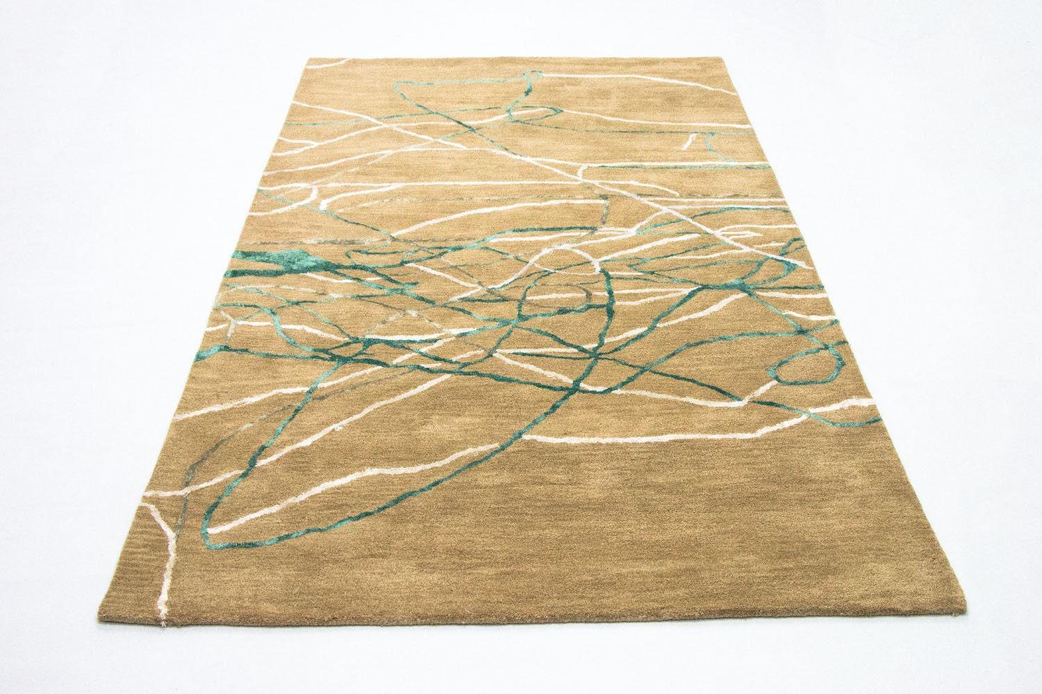 morgenland Wollen kleed Design-vloerkleed handgetuft beige