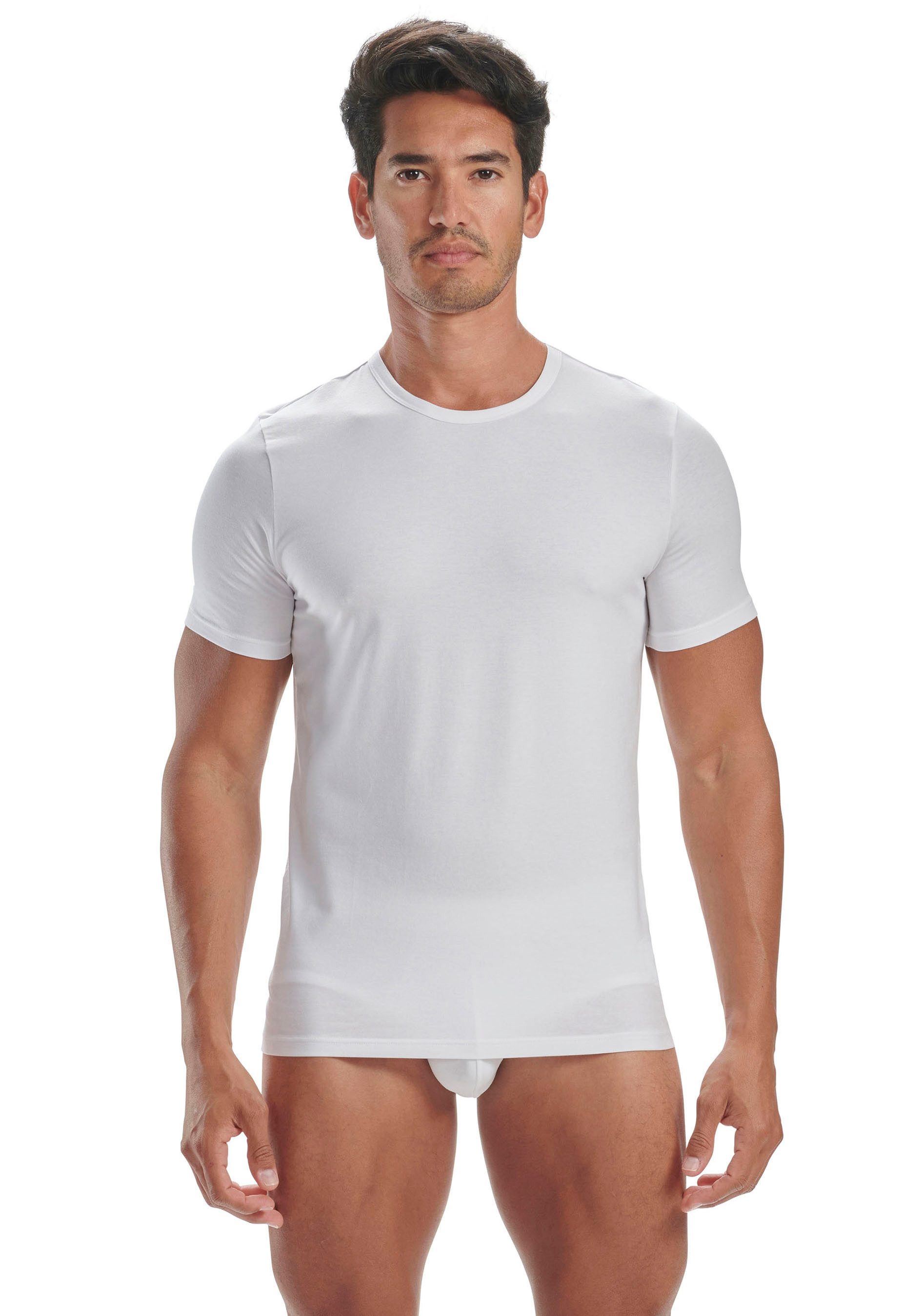 adidas Sportswear T-shirt "Active Flex Cotton" met ronde hals en slim fit (2-delig, Set van 2)