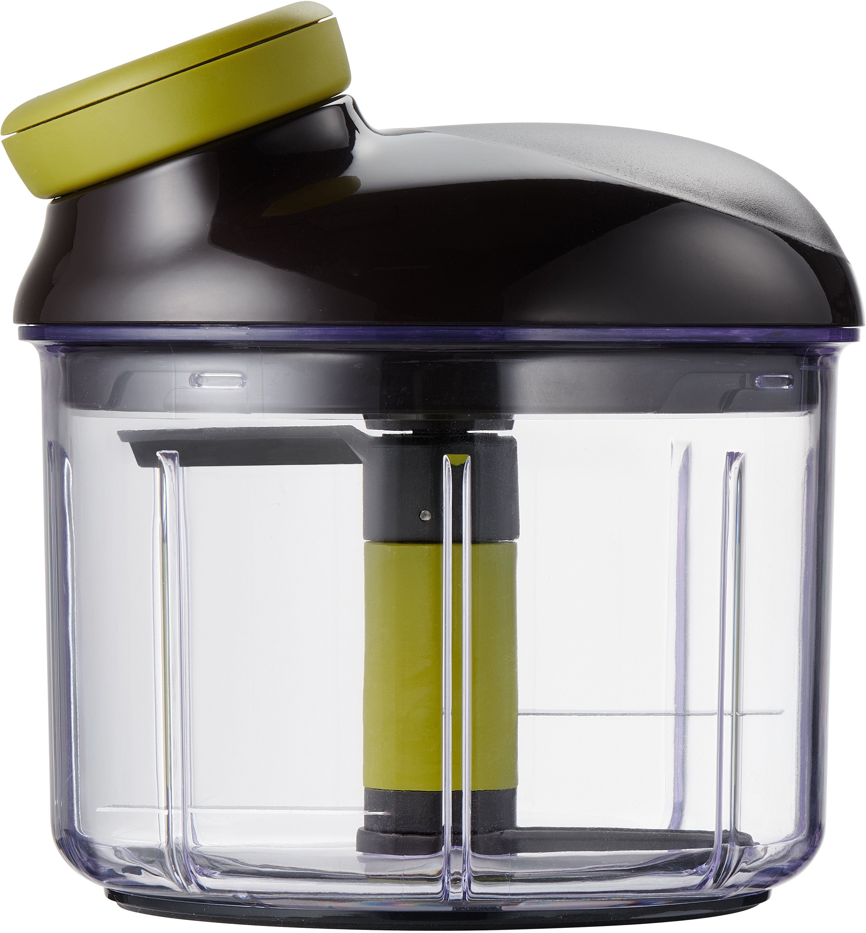 Tefal Groentesnijder Ingenio hakker 900ml, roestvrijstalen messen, antislip, soft-touch handgreep, zwart/groen