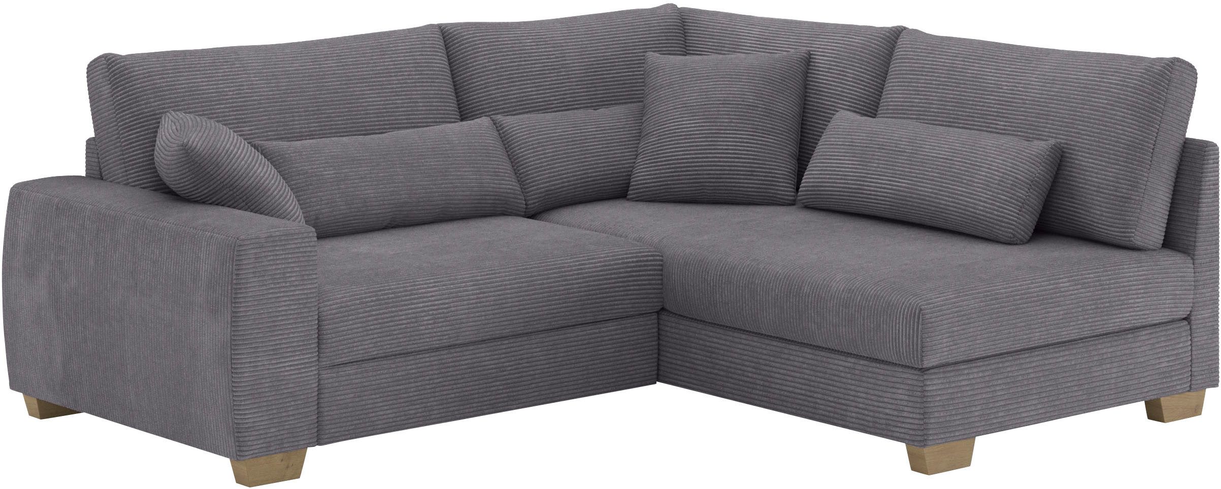 Mr. Couch Hoekbank Helena L-vorm met pocketvering, belastbaar tot 140 kg, optioneel met bed