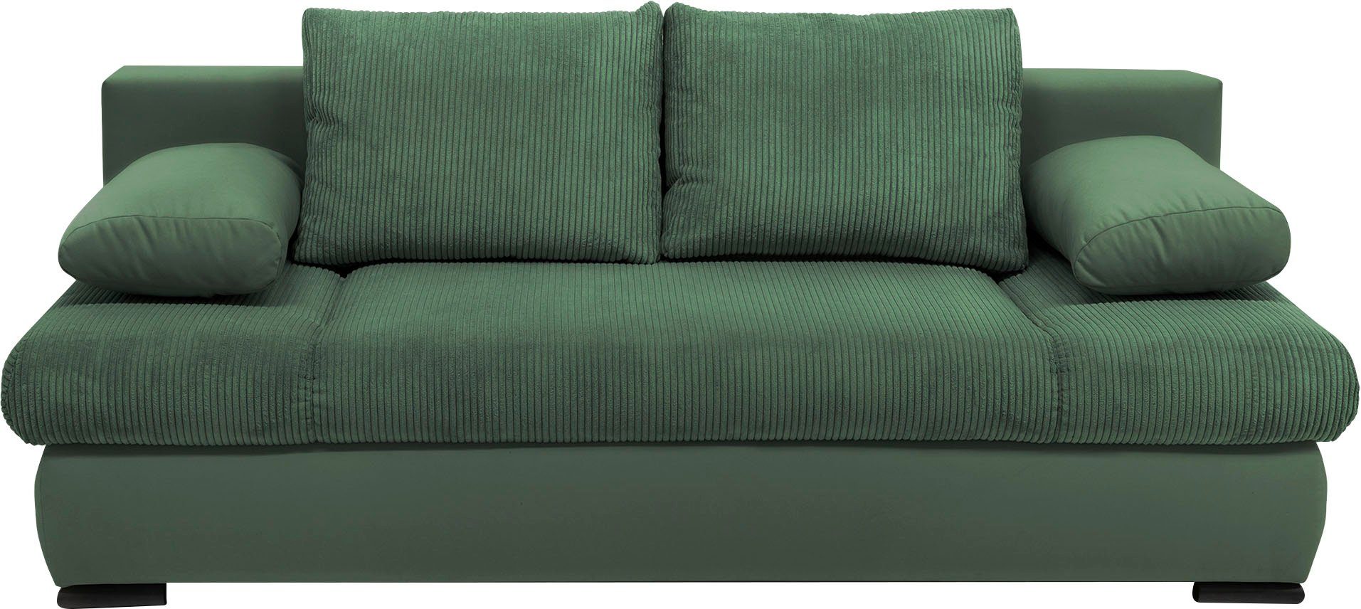 COLLECTION AB Slaapbank Chicago met slaapbank functie en bedbox, in mix van fluweel en ribfluweel