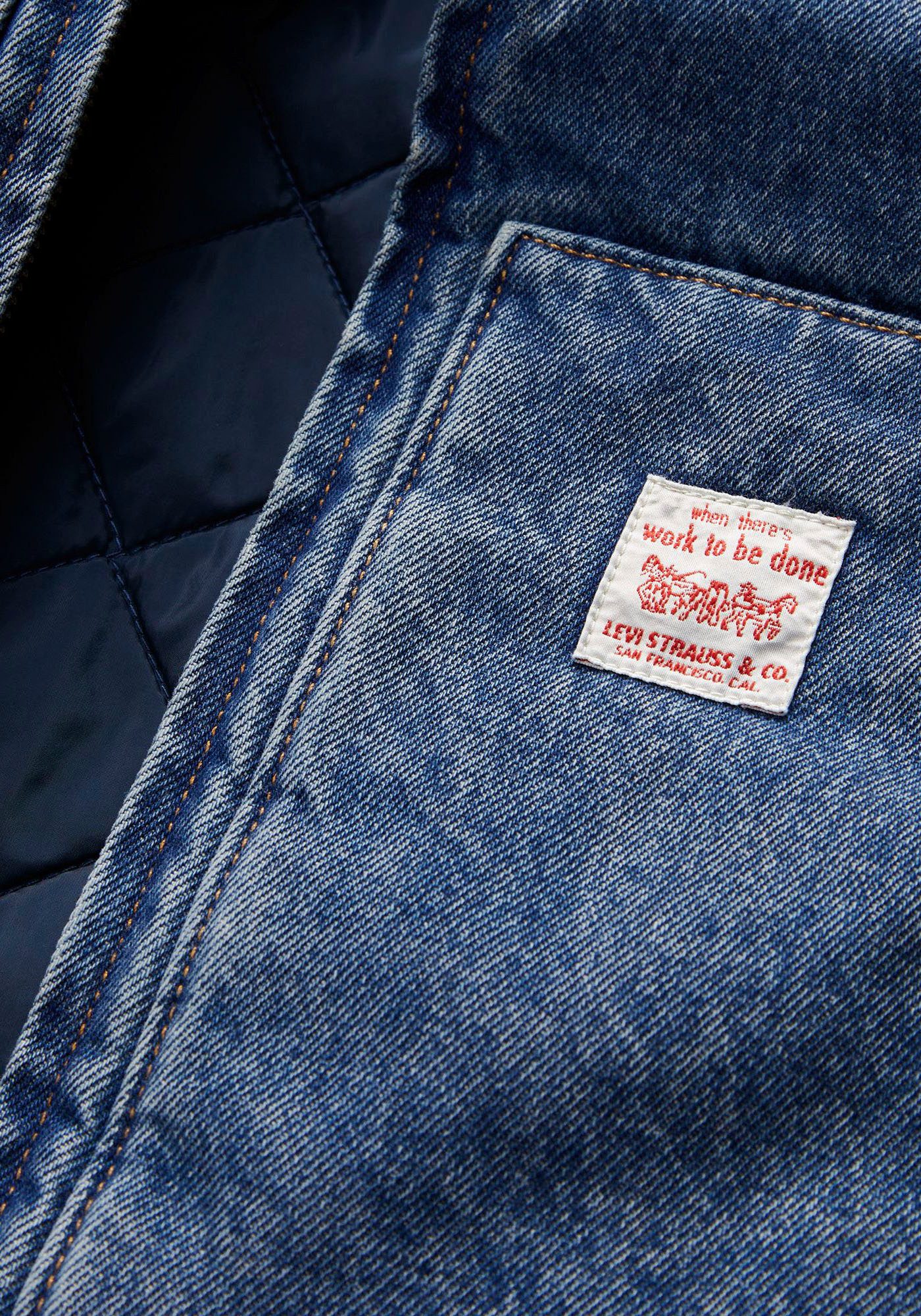Levi's® Jeansgilet SANSOME met een ritssluiting