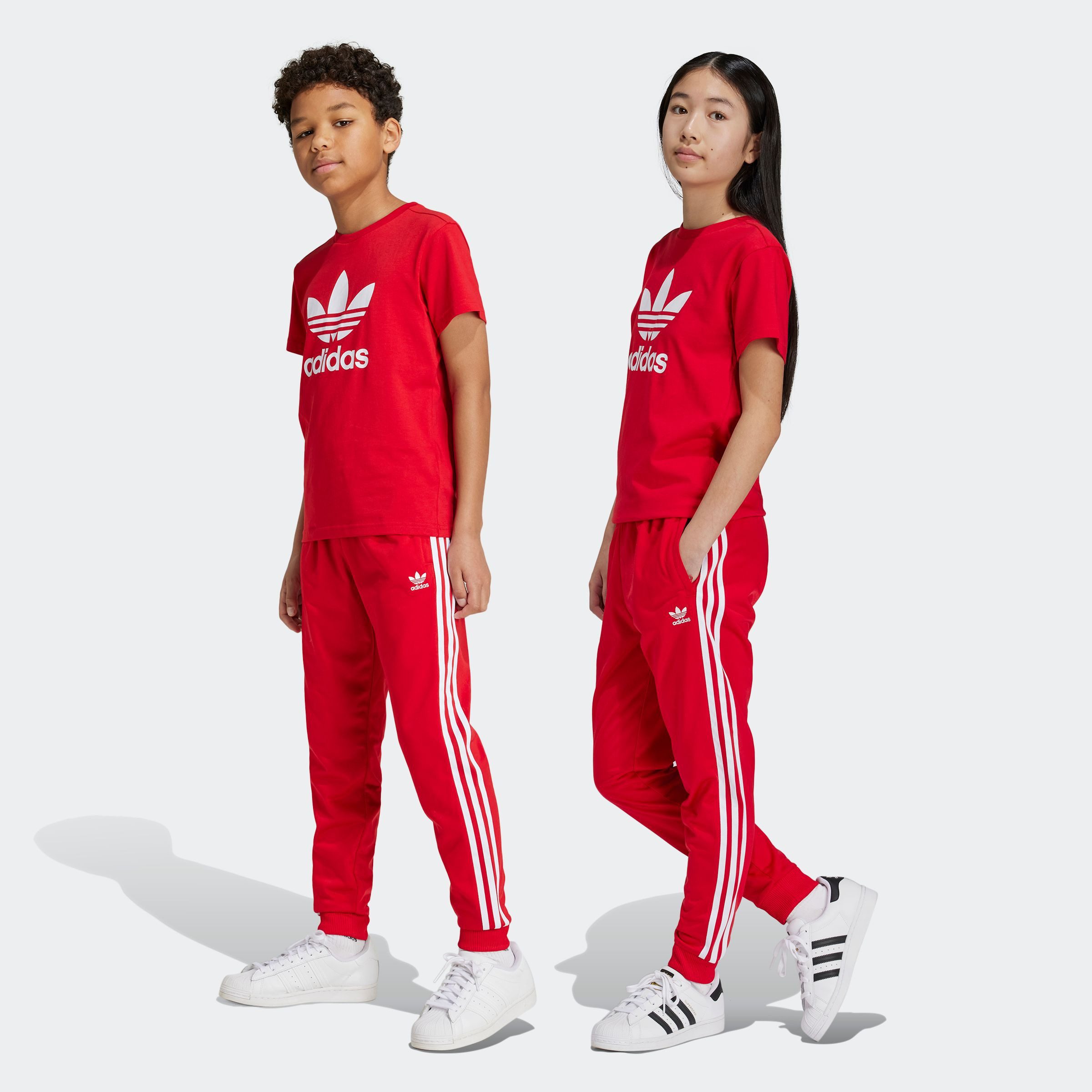 adidas Originals Sportbroek SST TRACK PANTS Superstar kinder trainingsbroek (1-delig) kinderen trainingsbroeken maat 176 rood