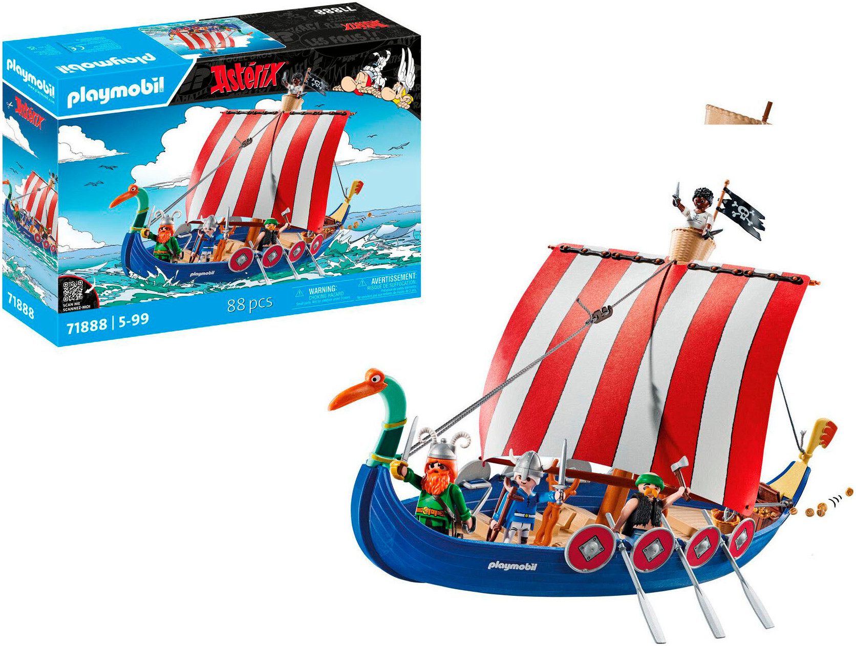 Playmobil® Constructie-speelset Asterix: Piratenschip (71888), Playmobil Asterix (88-delig)