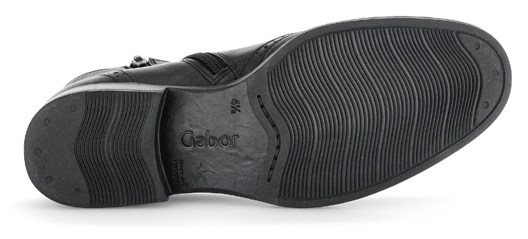 Gabor Veterlaarsjes blokhak, veterschoenen, business schoen met modieuze lyra-perforatie