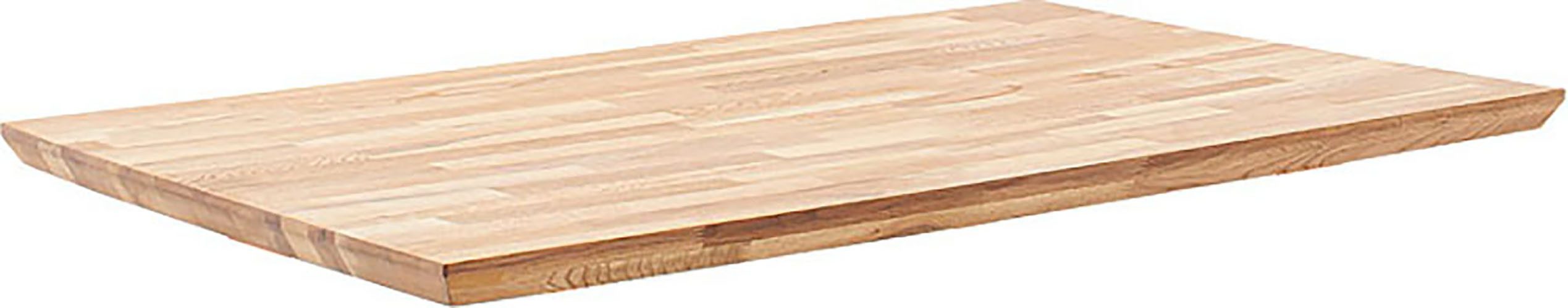 MCA living Eettafel Zeballos, TOPSELLER! Tafelblad van Zerreiche, Zwitserse rand, belastbaar tot 100 kg (1 stuk)