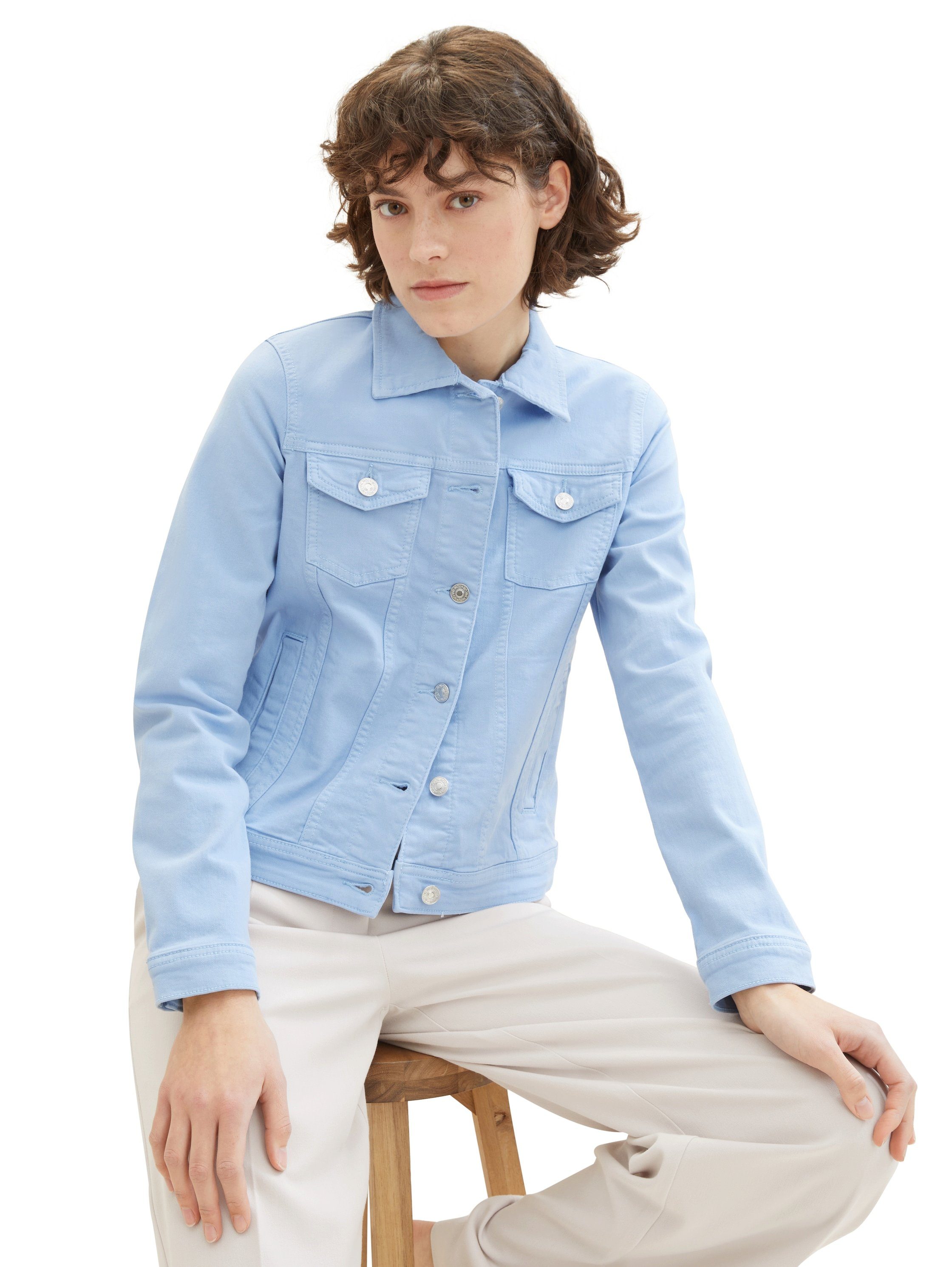 Tom Tailor Jeansjack met stijlvolle borstzakken