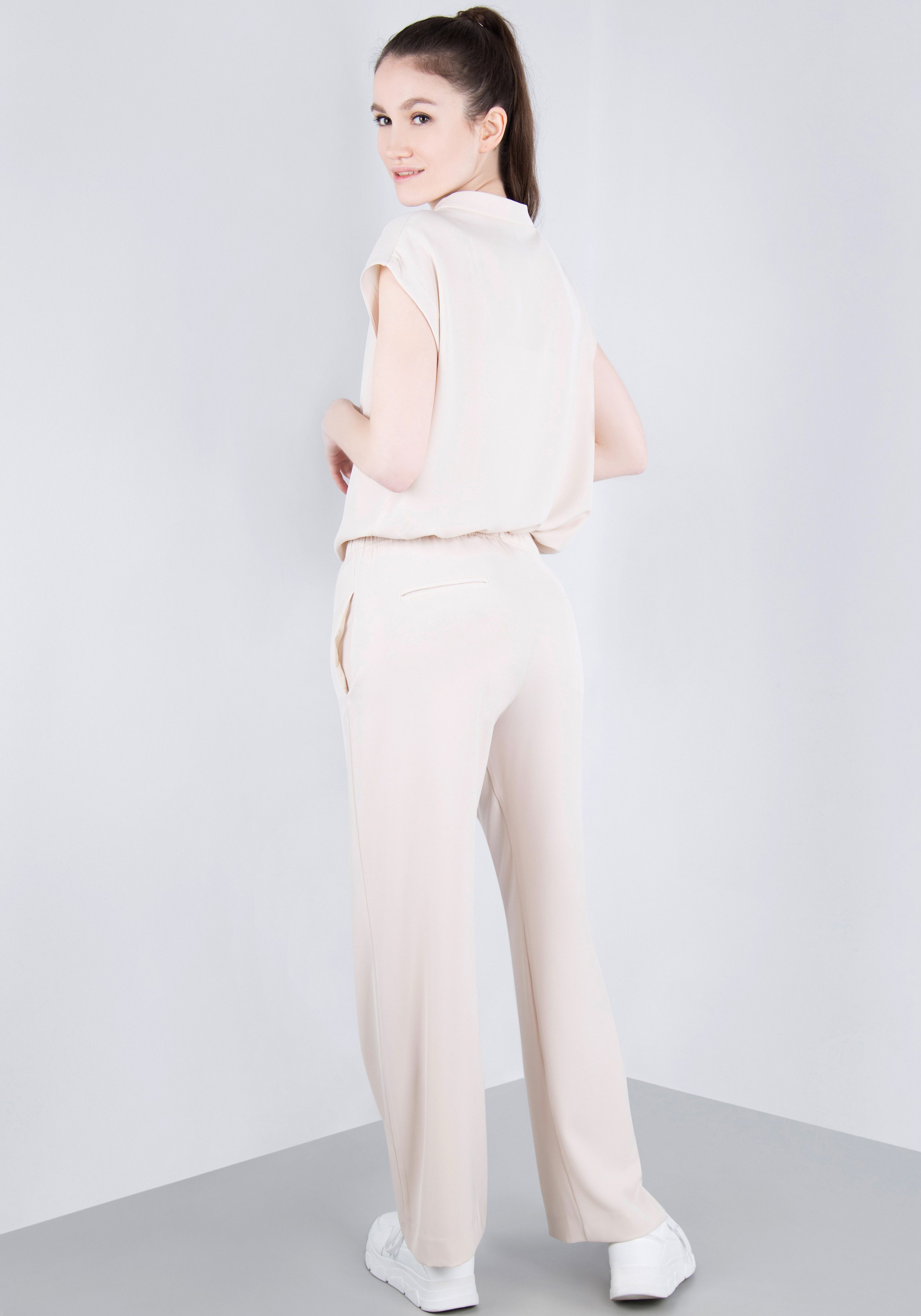 IMPERIAL Bandplooibroek Vloeiende, wijde broek met elastische tailleband