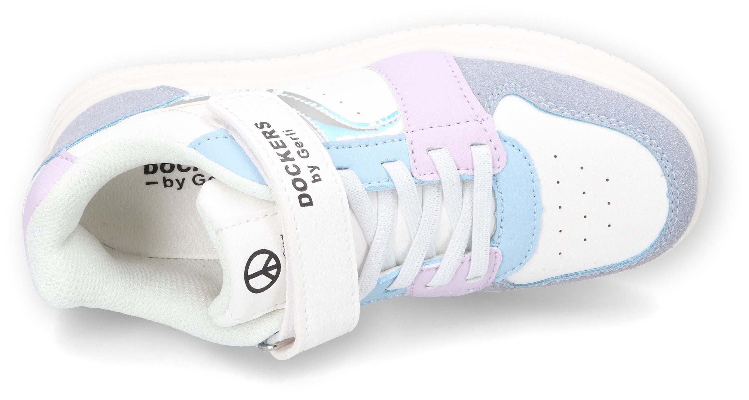 Dockers by Gerli Sneakers , retro sneaker, klittenbandschoen, vrijetijdsschoen met elastiek