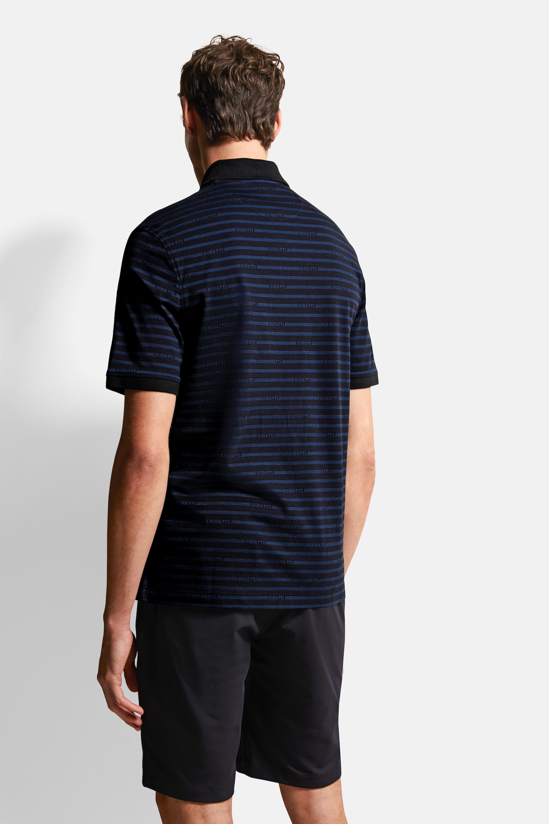 Bugatti Poloshirt met logo-opschrift