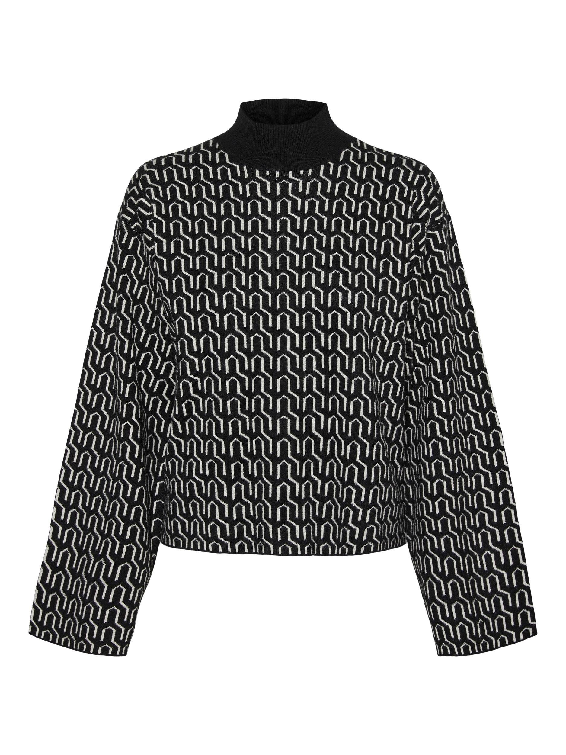 Vero Moda Trui met staande kraag VMGOLDNEEDLE ART LS WIDE HIGHNECK PULL.