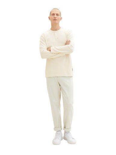 Tom Tailor Shirt met lange mouwen uit gestructureerde stof