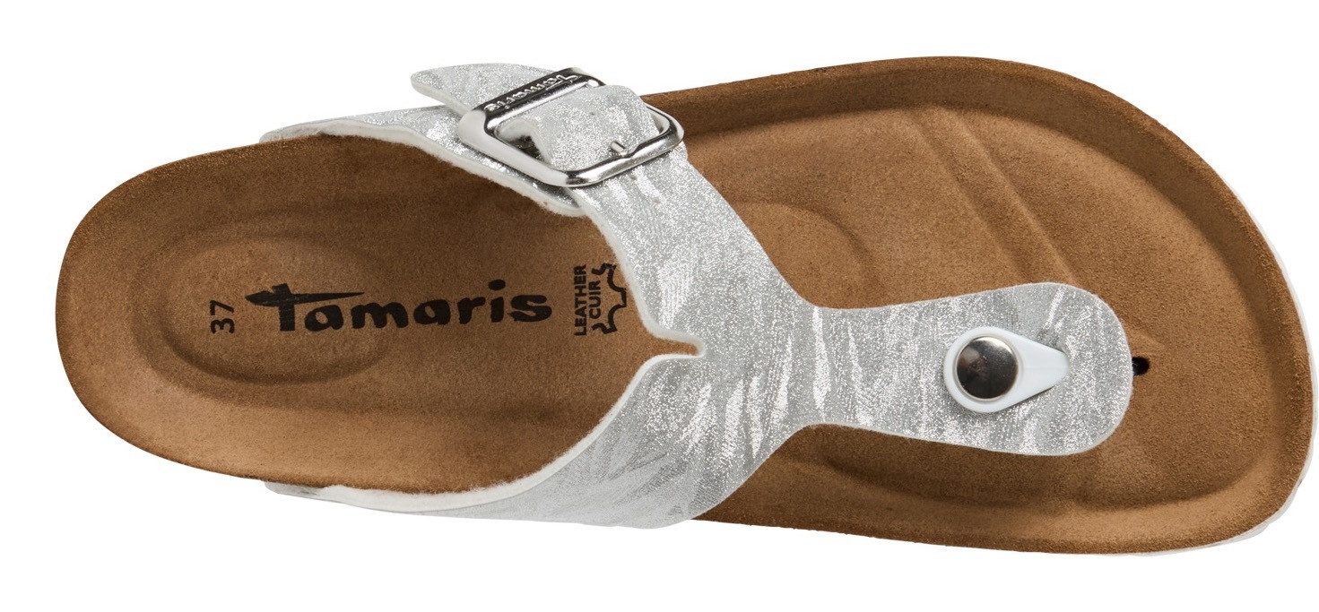 Tamaris Teenslippers Corra zomerschoen, slippers met comfortabele tussenstuk voor de tenen