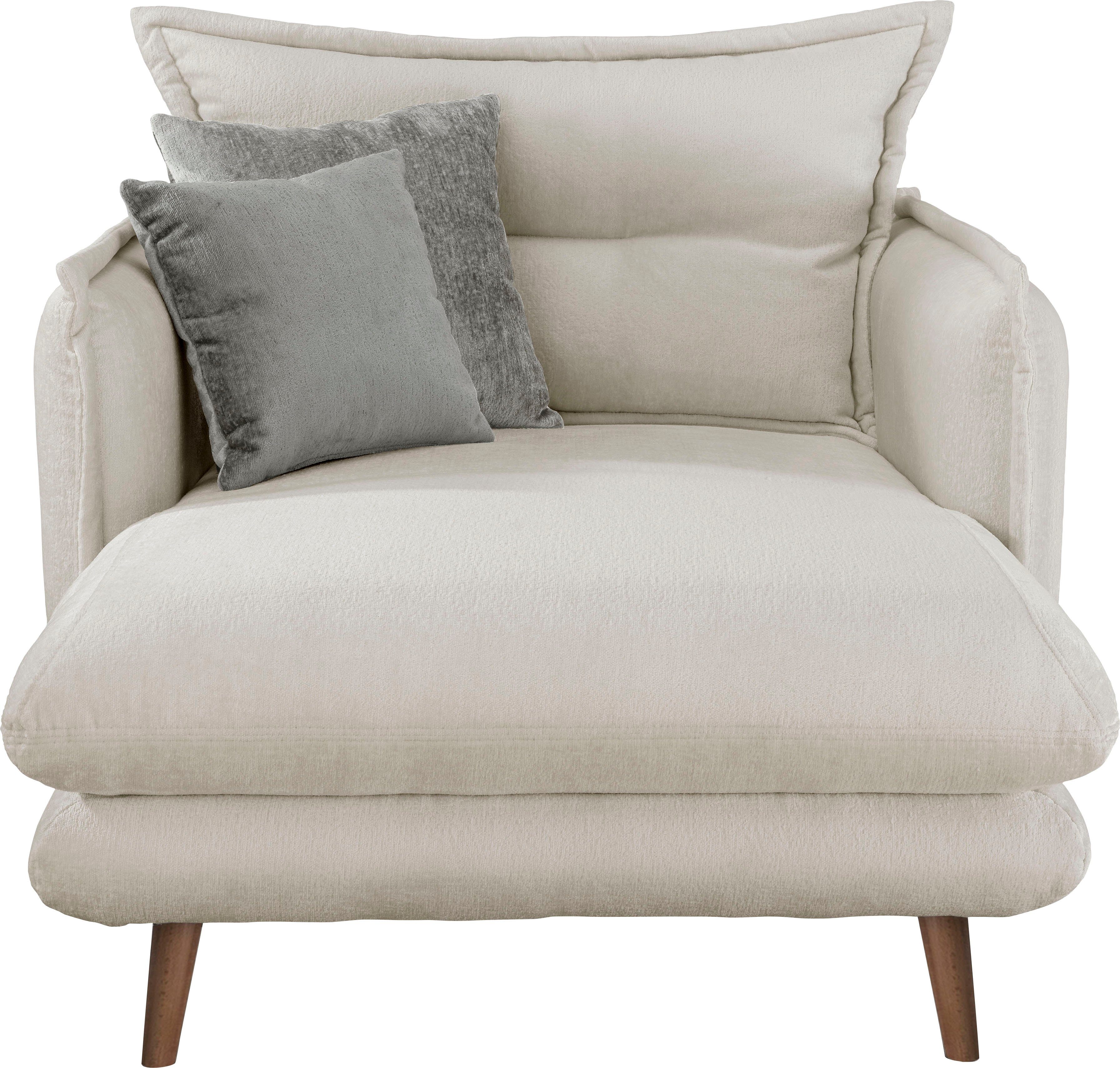 INOSIGN Loveseat LAZIO moderne fauteuil met een comfortabele bekleding, 2 stuks decoratieve sierkussens