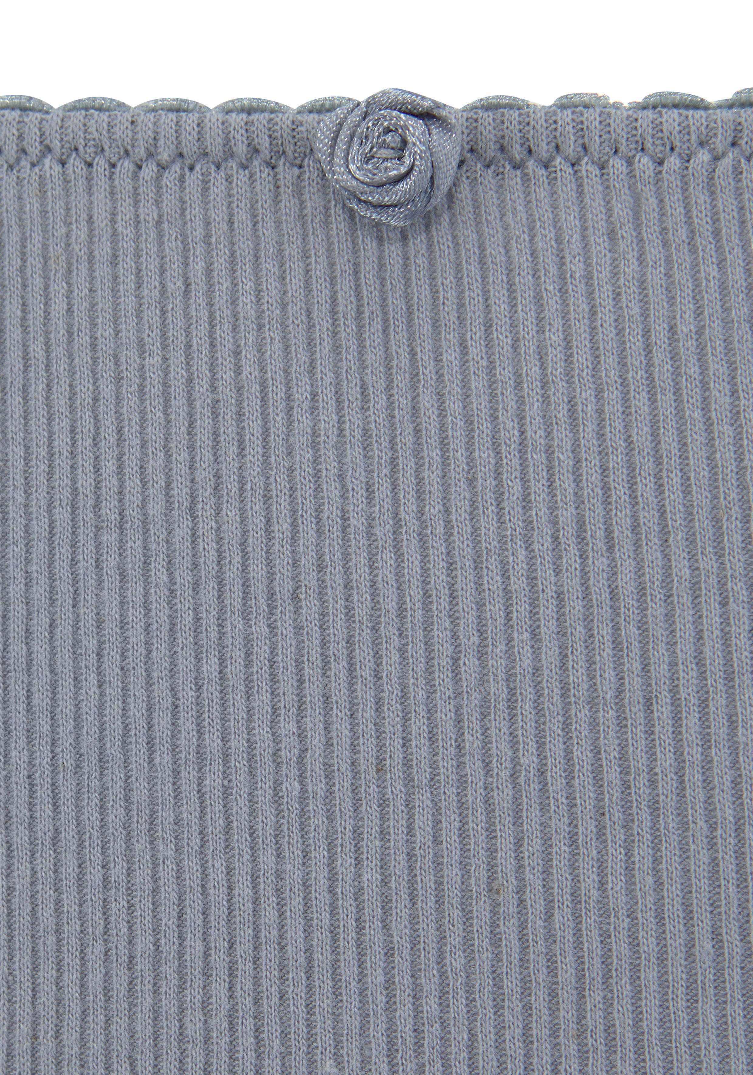 Vivance Tailleslip van zachte en elastische ribstof met delicate roosjes vooraan (3 stuks)