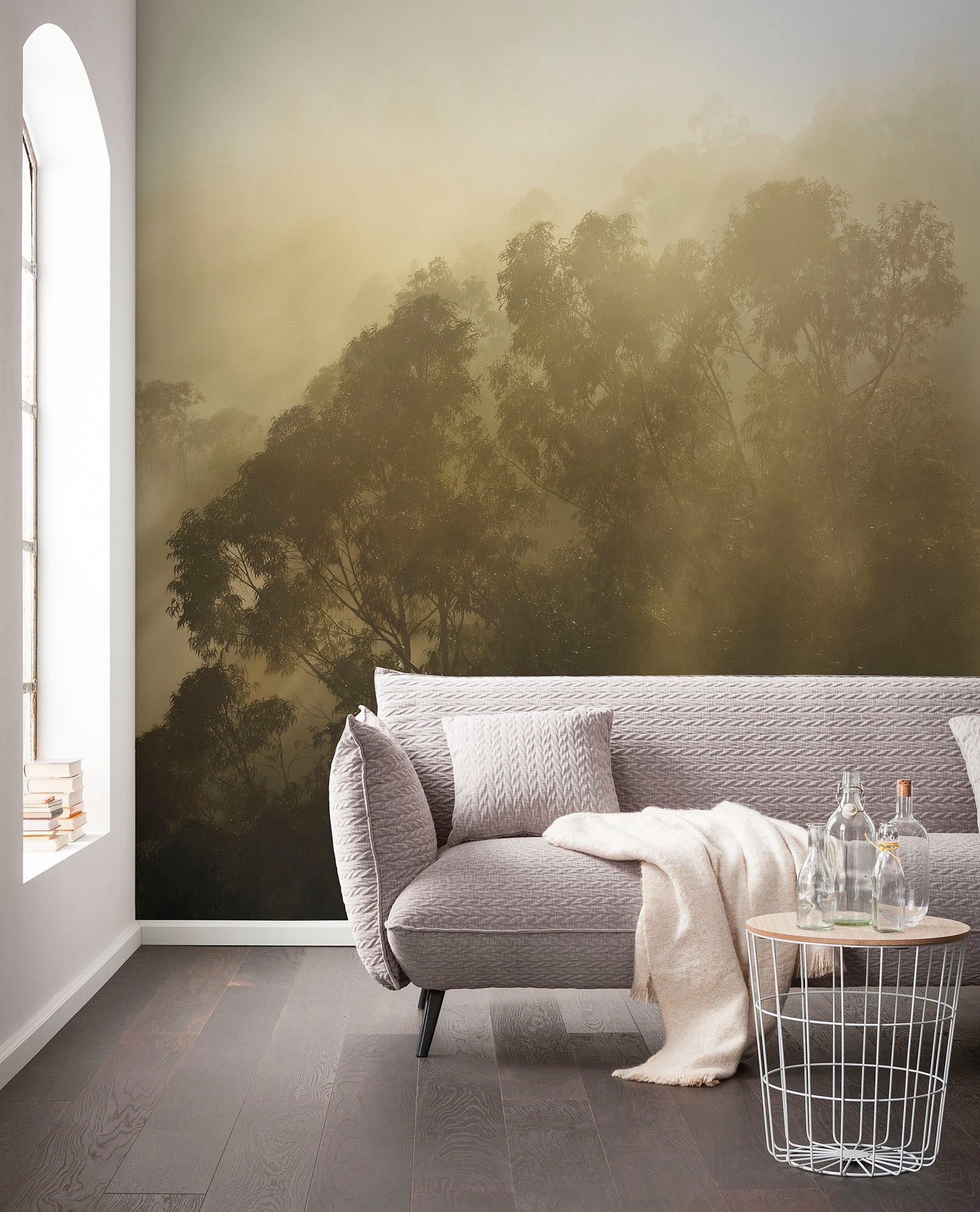 Komar Fotobehang Digitale print vlies - Foggy Sunshine - Afmeting 400 x 250 cm (1 stuk)