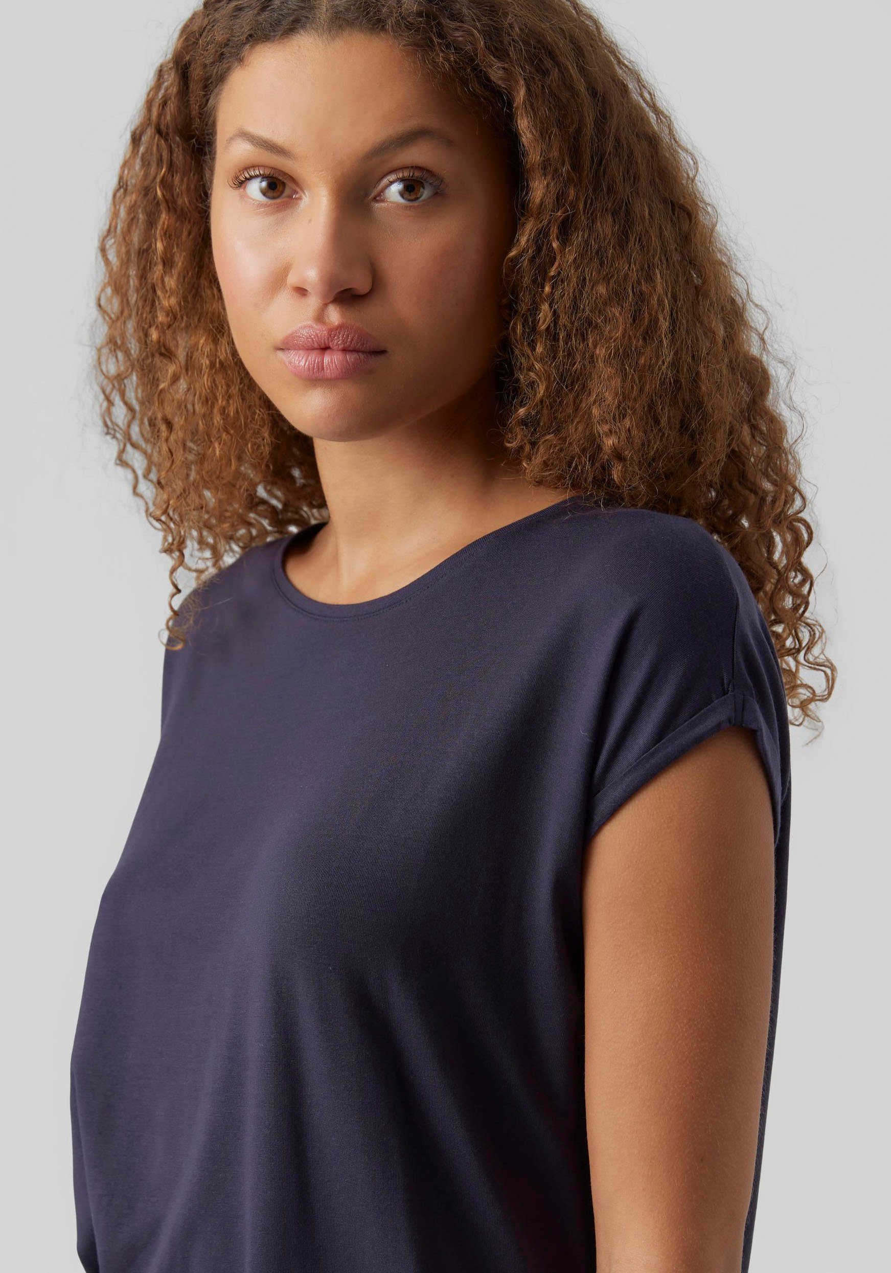 Vero Moda Shirt met ronde hals VMAVA PLAIN SS TOP GAJRS NOOS