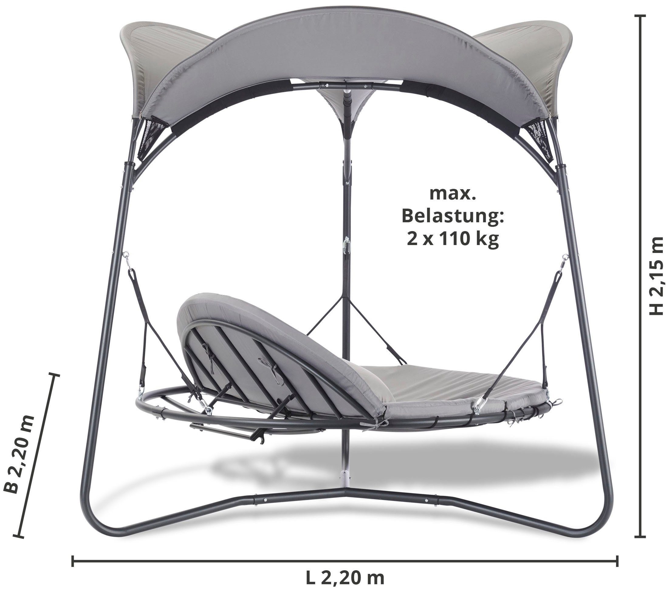 Leco Ligstoel Luxe schommelbed Mareike