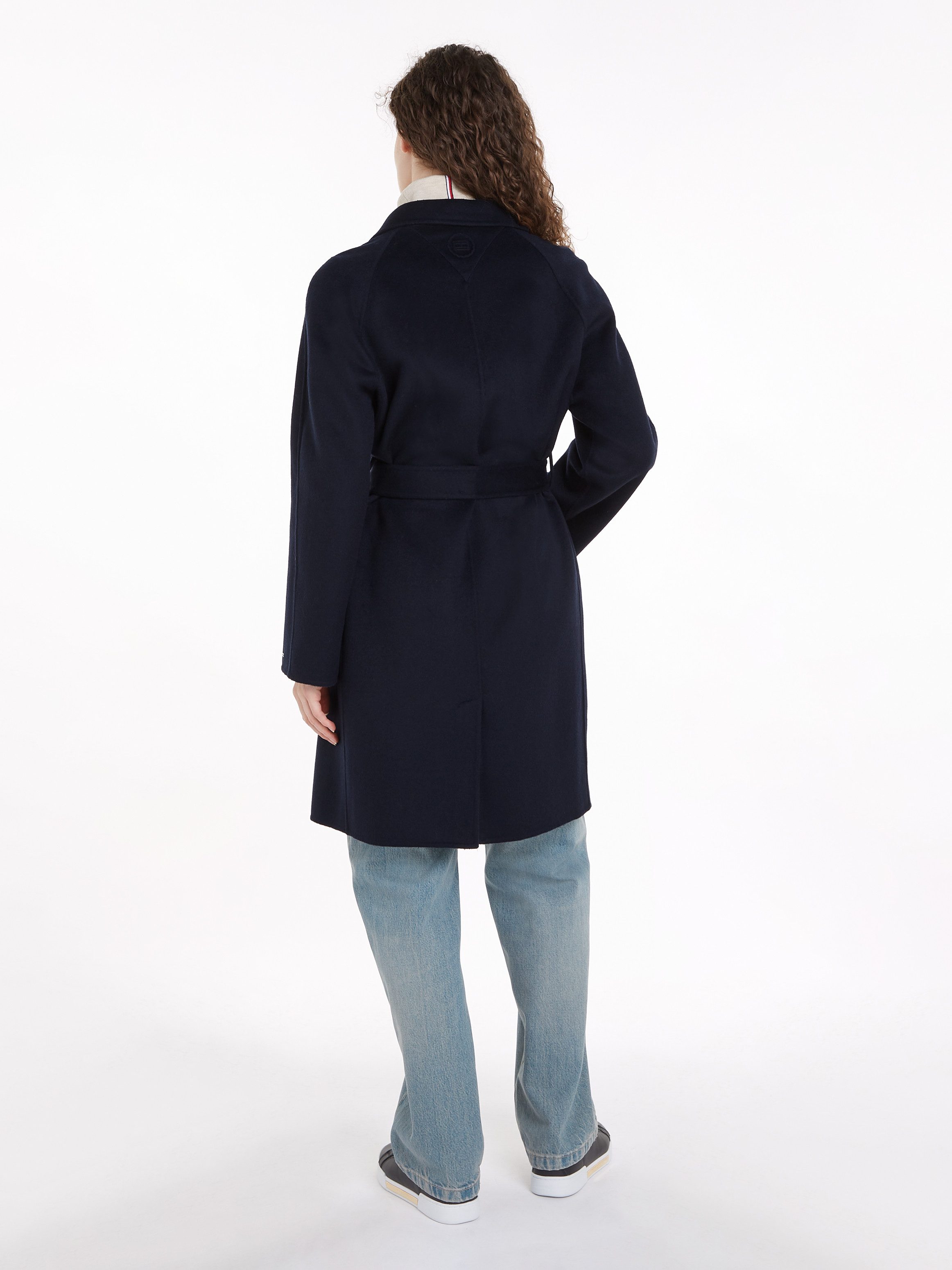 Tommy Hilfiger Korte jas REG DF WOOL BELTED COAT