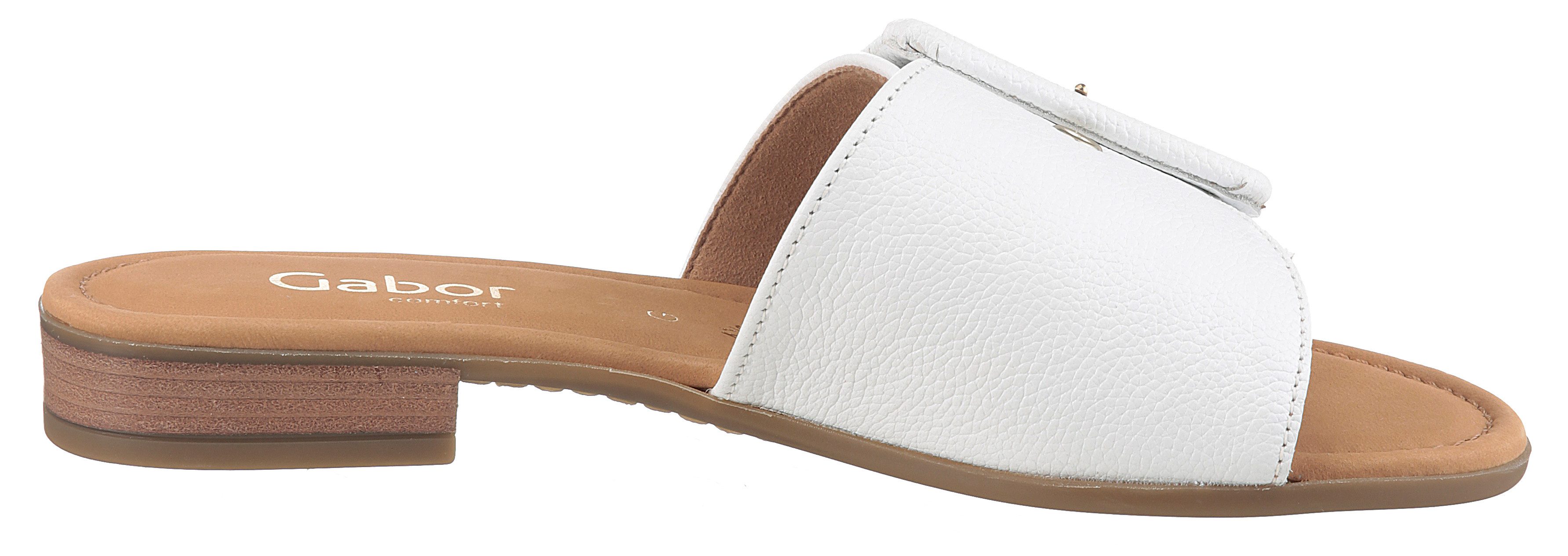 Gabor Slippers Rhodos , blokhak, zomerschoen, comfortabele schoen in breedte g (= breed)