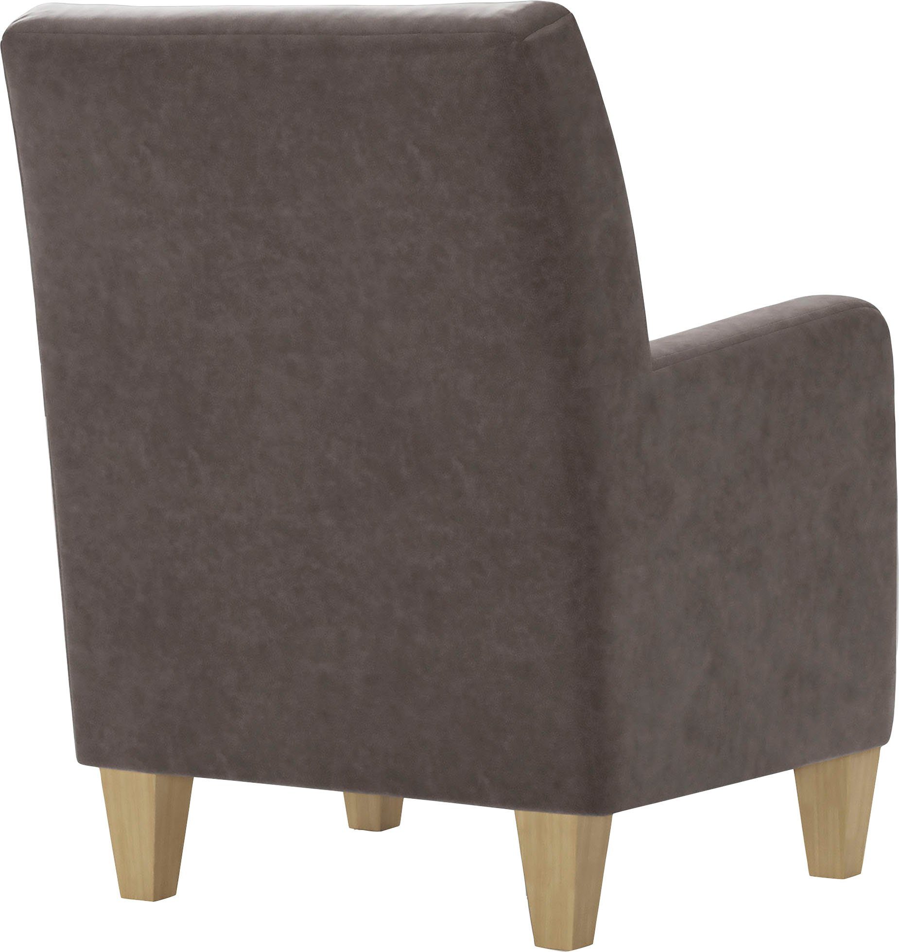 Home affaire Fauteuil Viva met binnenvering, met beukenhouten poten