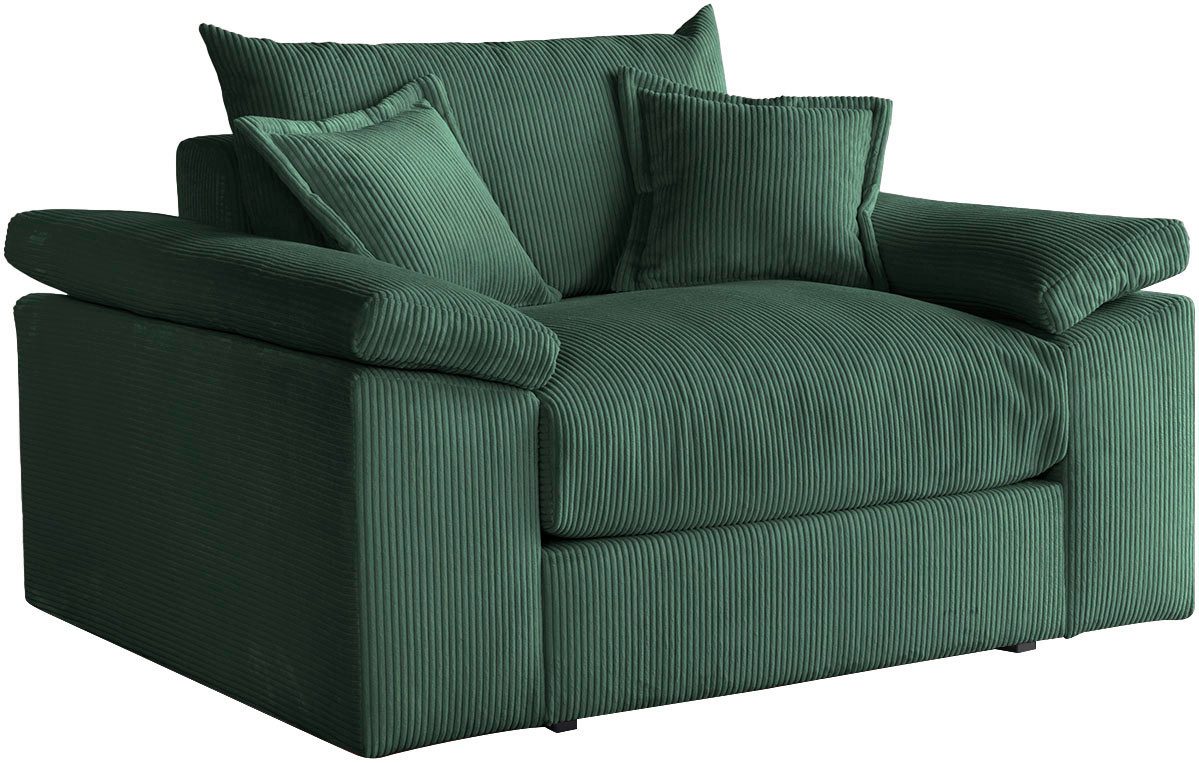 Home affaire XXL-fauteuil Soft&Cosy in corduroy, inclusief 2 sierkussens