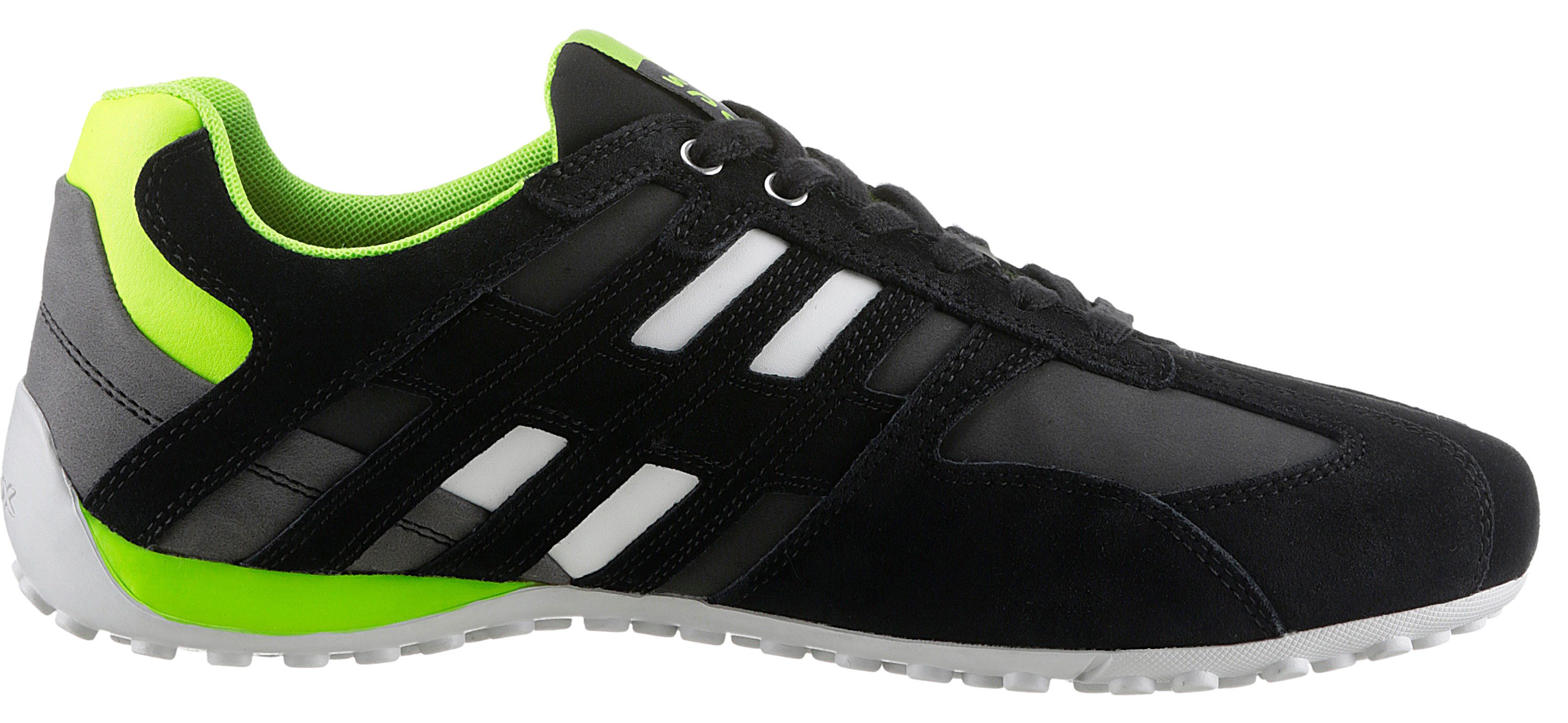 Geox Sneakers UOMO SNAKE A Vrijetijdsschoen, lage schoen, veterschoen met uitneembare binnenzool