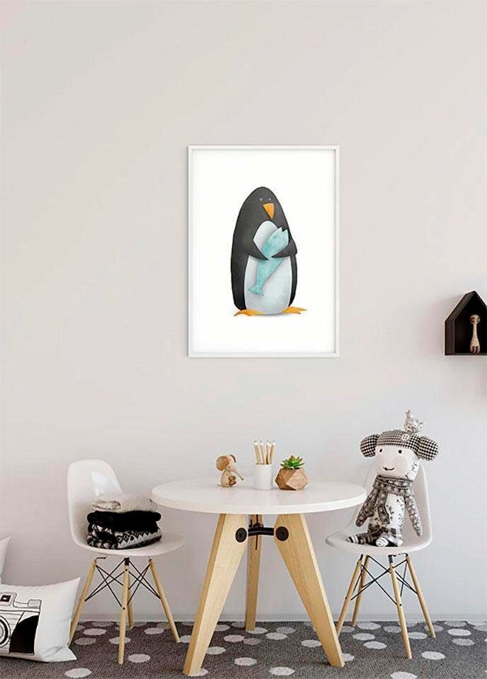 Komar Wanddecoratie Cute animal Penguin Wanddecoratie - zonder lijst (1 stuk)