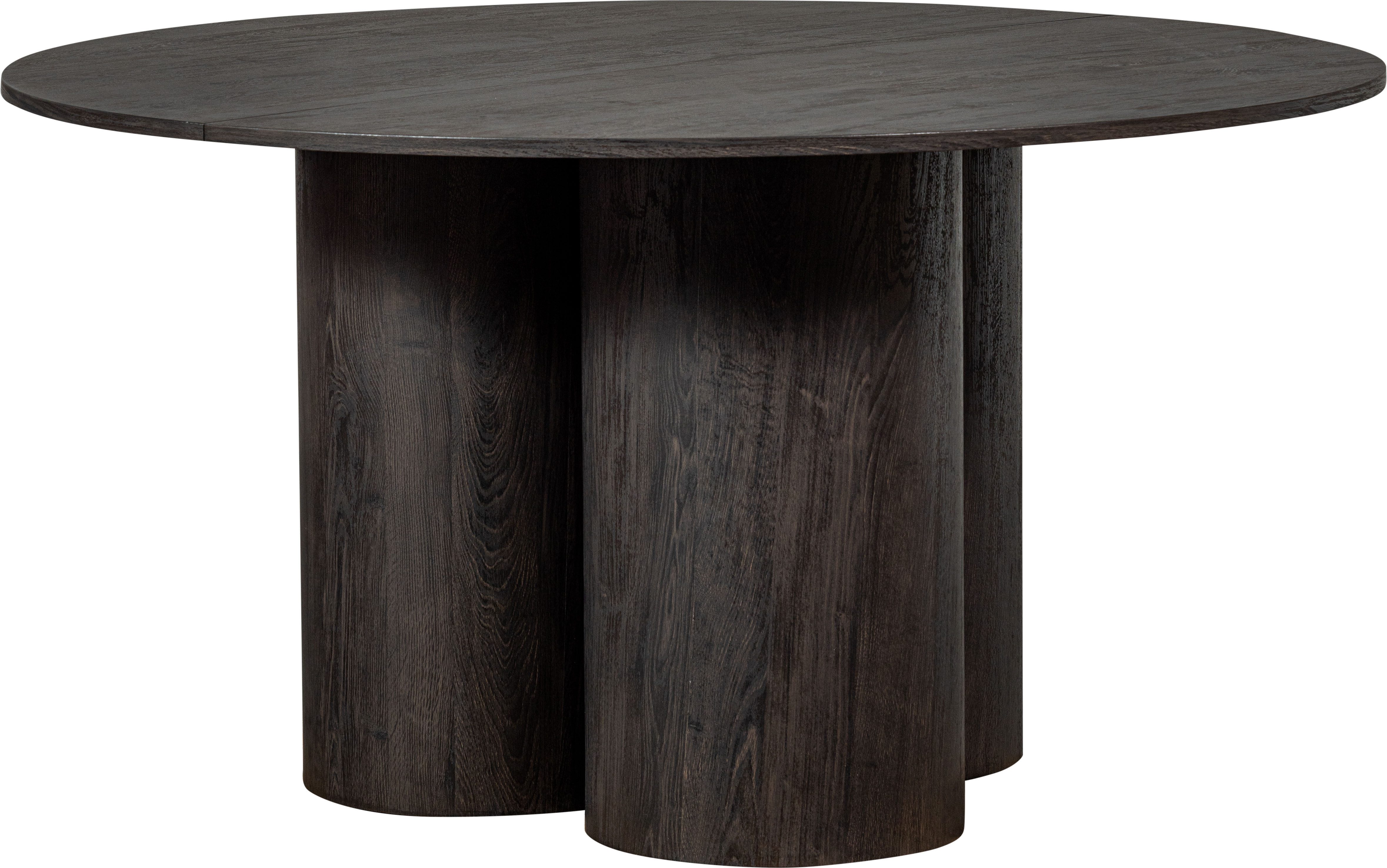 WOOOD Eettafel Oona ronde vorm, duidelijk zichtbare houtnerf, h 75 cm x ø 140 cm eettafels bruin