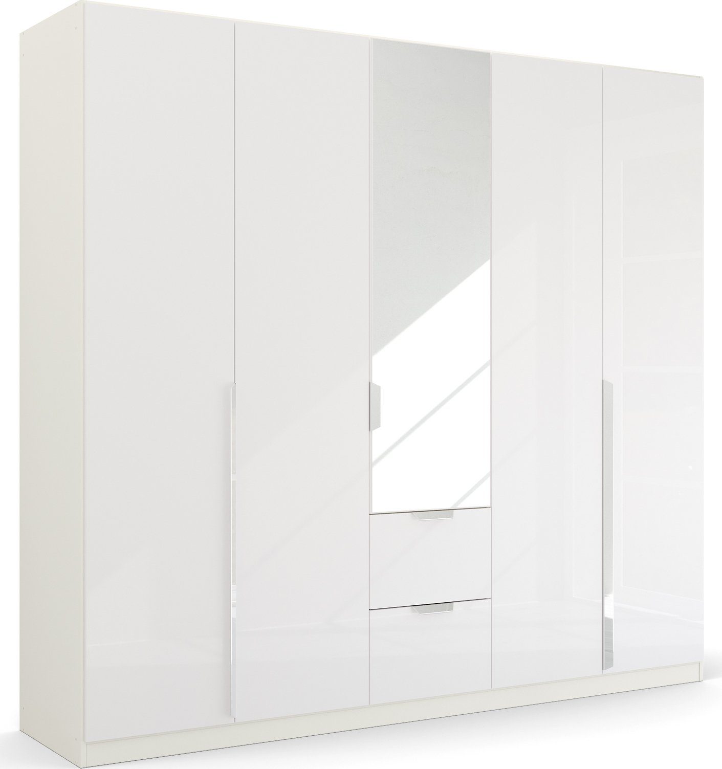 rauch Draaideurkast Glamour by Quadra Spin kledingkasten maat 226 cm x 210 cm x 54 cm wit