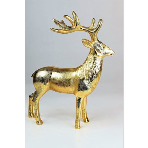 ARTRA Decoratief figuur Hirschfigur "Rudolph" in goud, tafeldecoratie, gastgeschenken (1 stuk)
