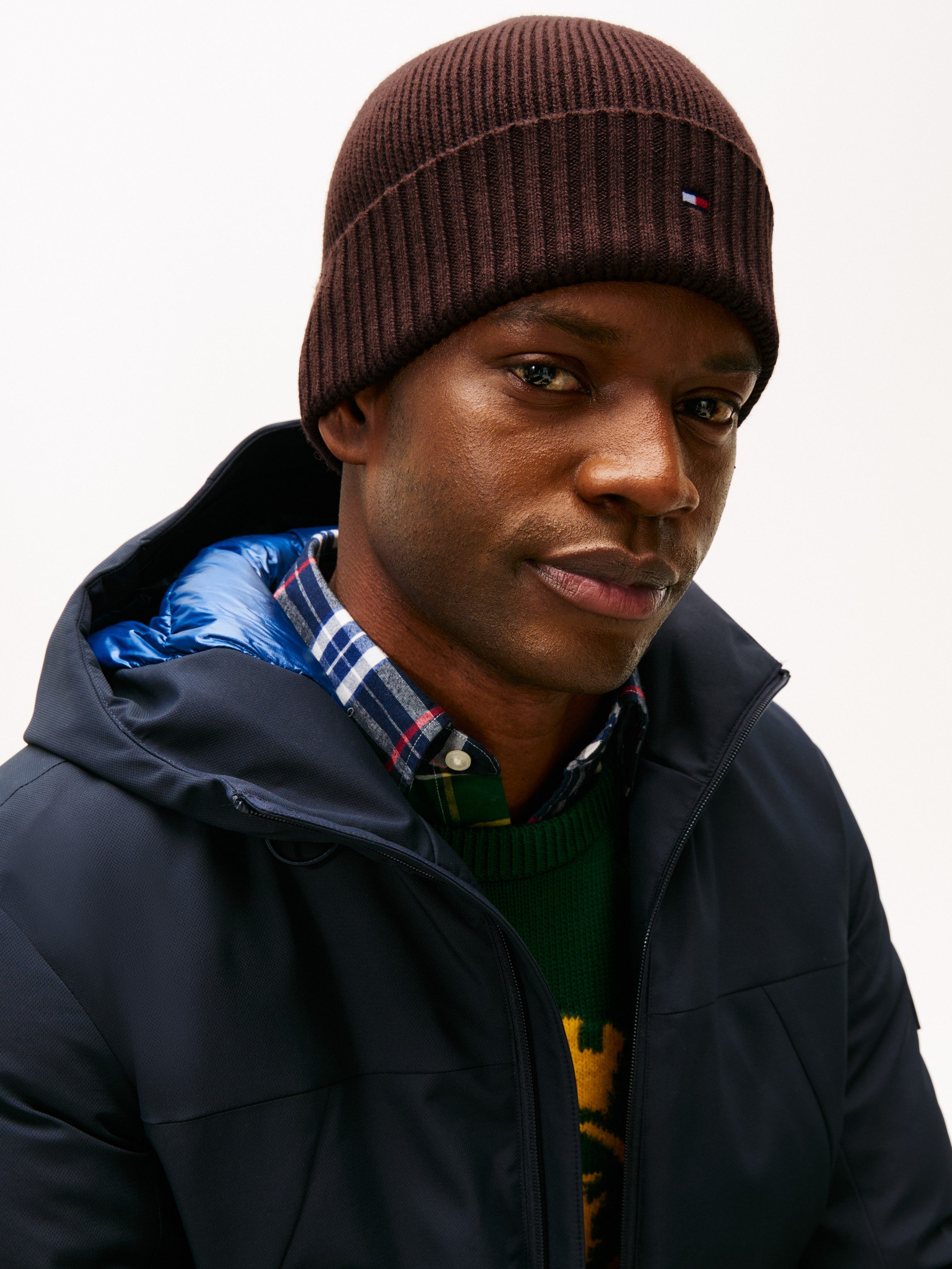 Tommy Hilfiger Gebreide muts TH FLAG PIMA COTTON BEANIE