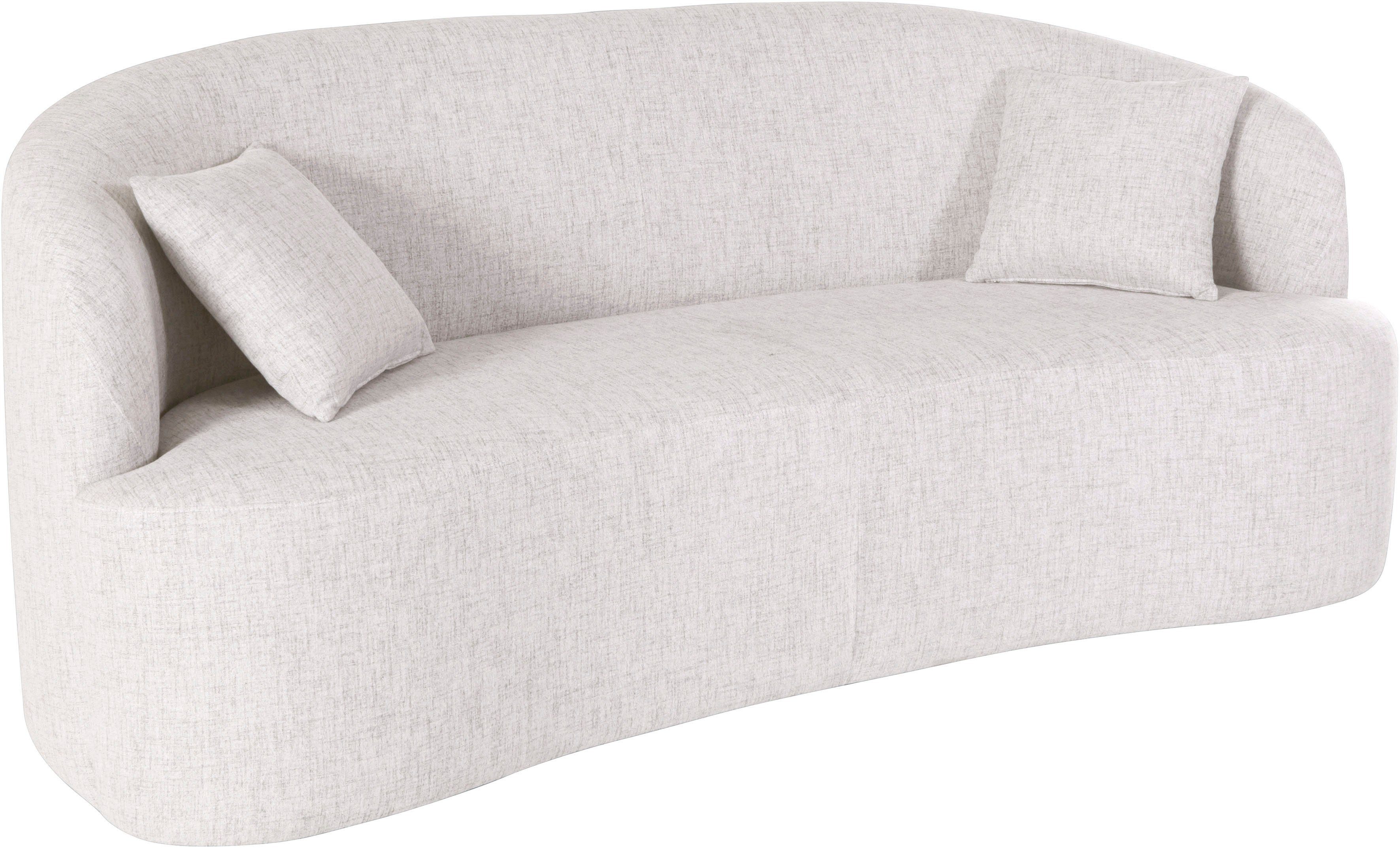 LeGer Home by Lena Gercke 3-zitsbank Dilara afgeronde rugleuning en front, in 3 stofkwaliteiten