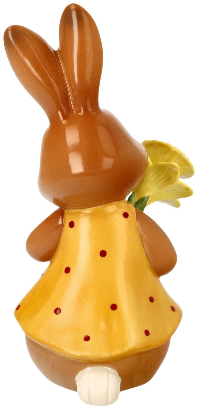 Goebel Paashaas Ik heb aan jou gedacht! Verzamelfiguur, konijn meisje met paasbloem (1 stuk)