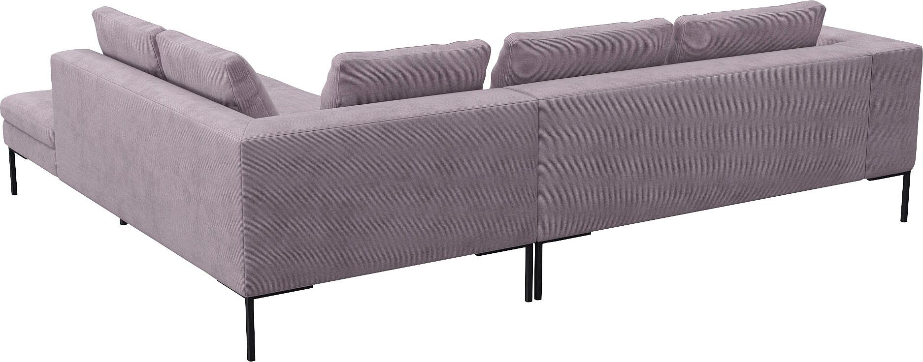 FLEXLUX Hoekbank Loano, supercomfortabel zitcomfort door koudschuim in de zitting moderne bank, vrij in de ruimte te plaatsen, losse kussens, l-vorm