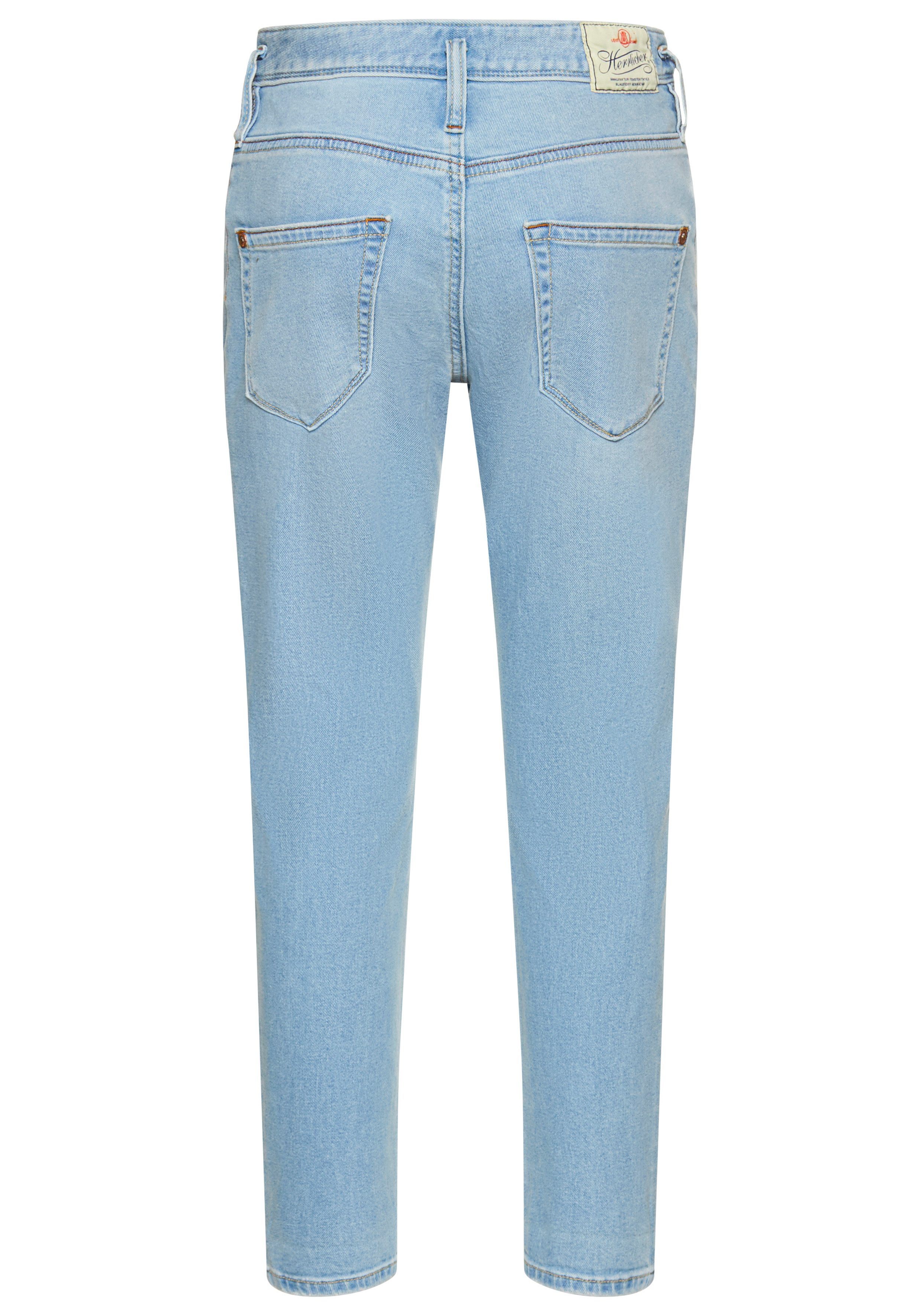 Herrlicher 7/8 jeans Shyra Cropped Denim Comfort met half blinde knoopsluiting