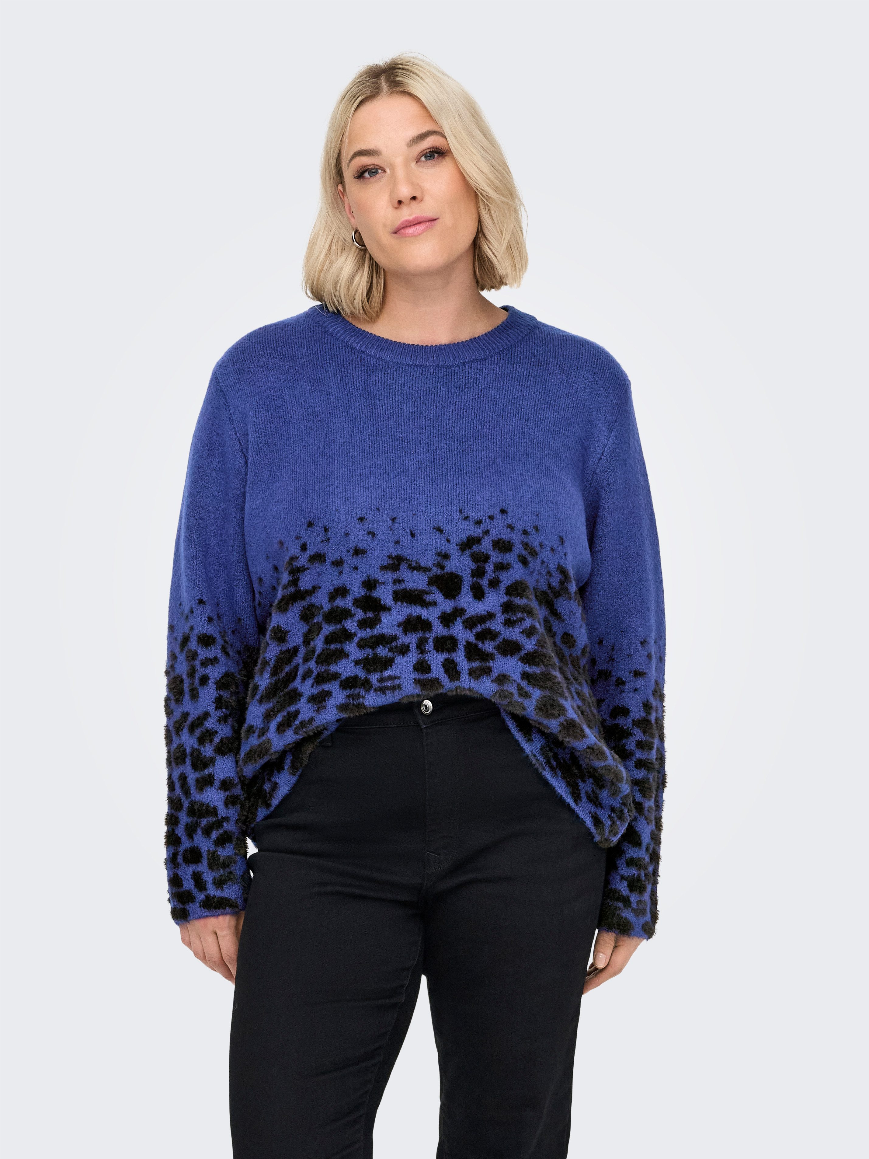 ONLY CARMAKOMA Trui met ronde hals CARANNI LS O-NECK JQ KNT