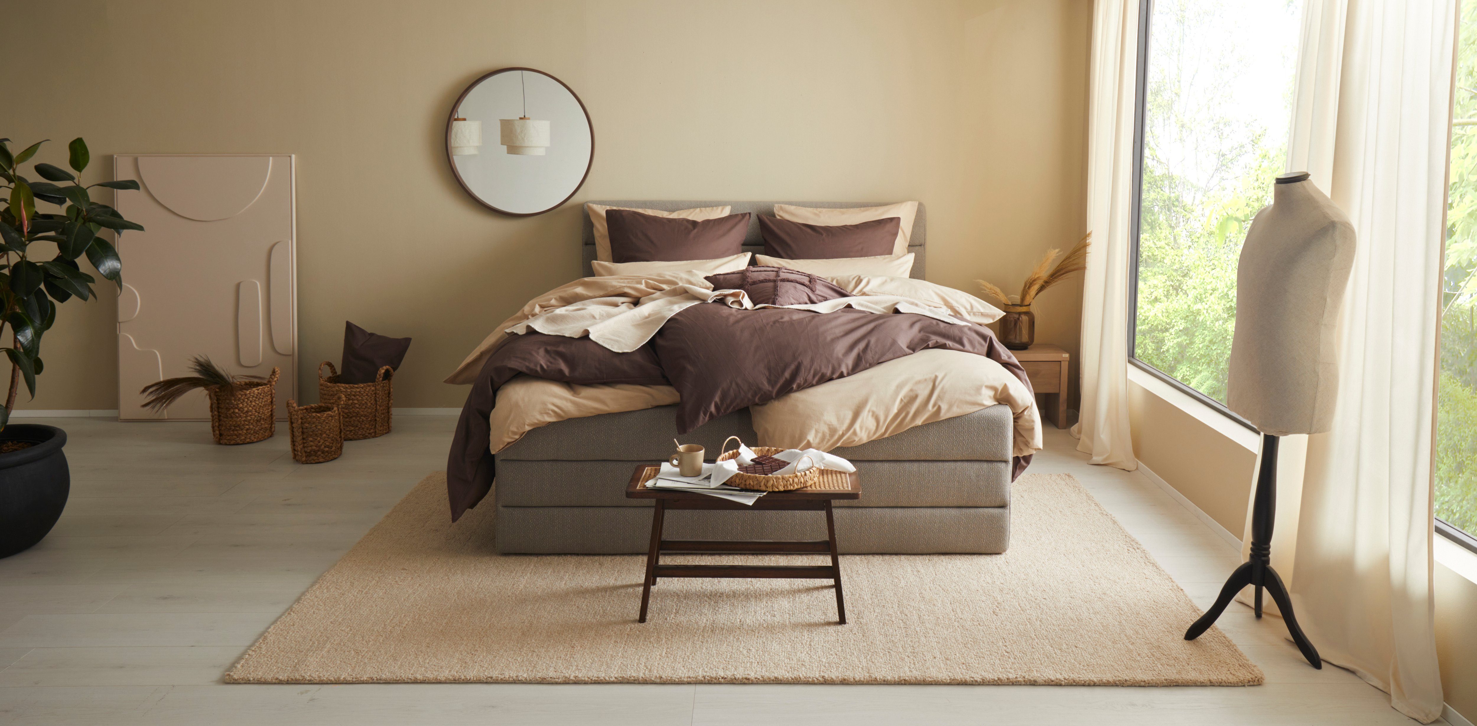 OTTO products Gestoffeerd bed Merrit Dwarsnaad in het hoofd- en voetbord, in 5 breedten, ook in 220 cm lang