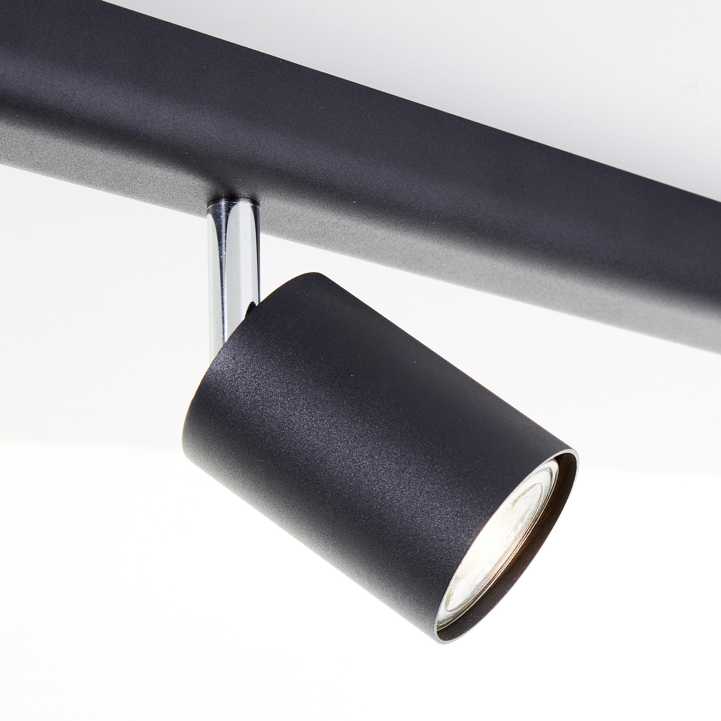 Brilliant Leuchten Plafondspot Different Spotbalk, 119 cm, 6x GU10, schwenkbaar, metaal, zwart (1 stuk)