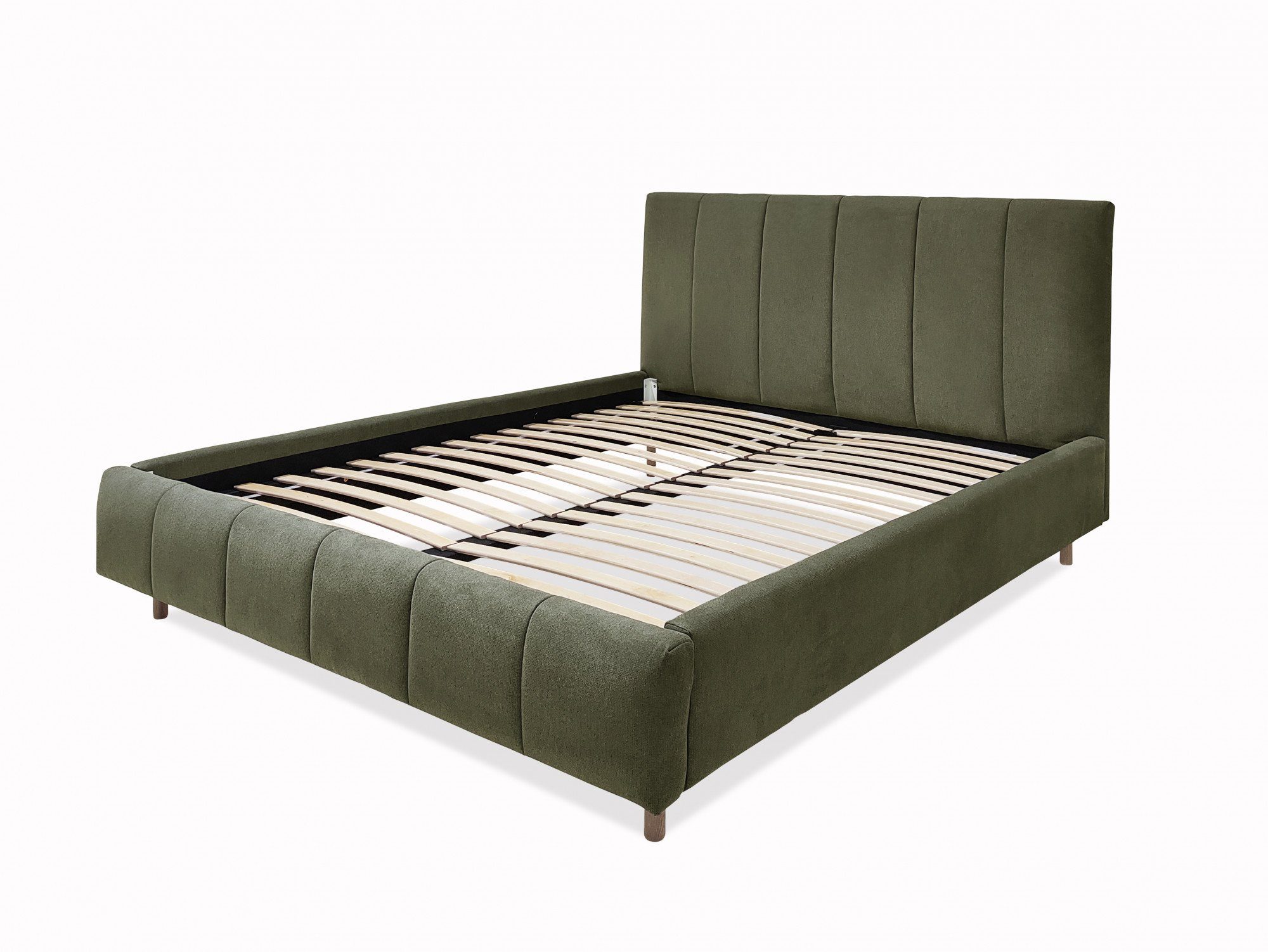 andas Gestoffeerd bed Muhos met een bekleed hoofdbord, incl. lattenbodem