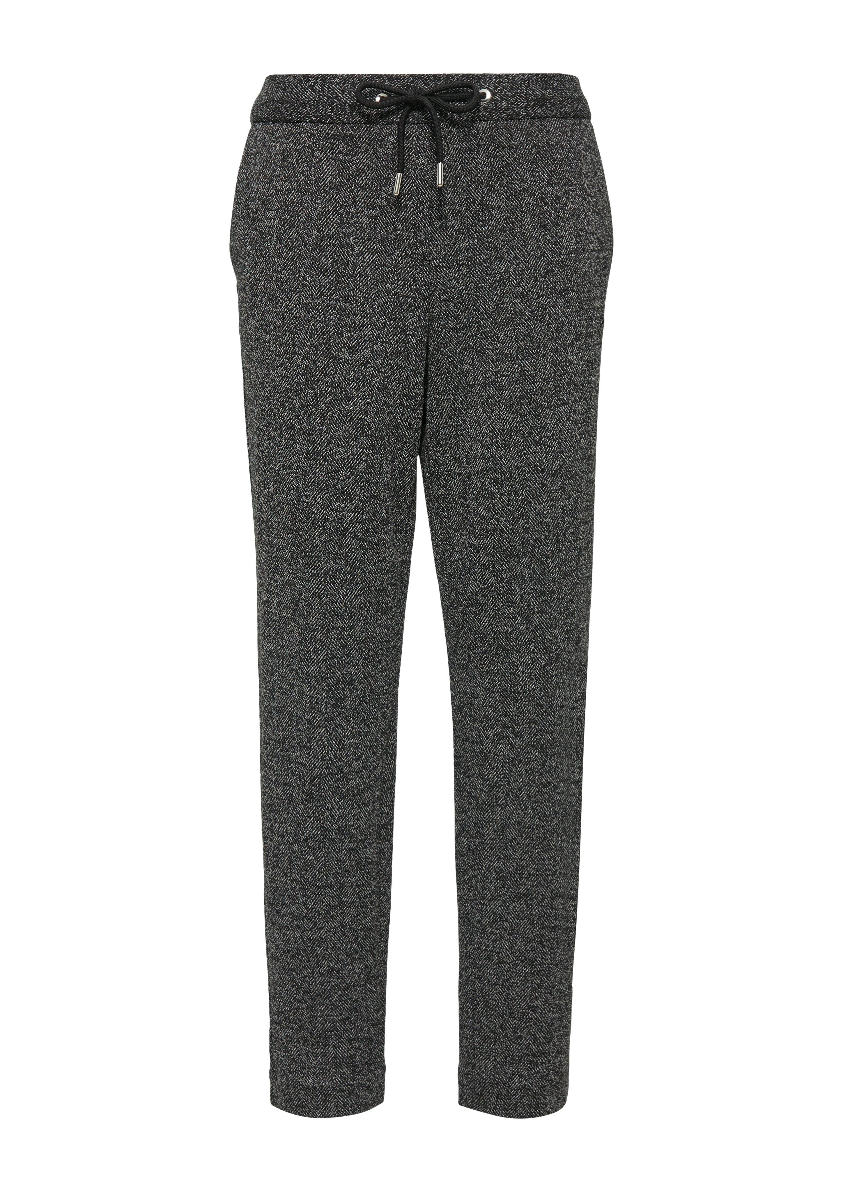 s.Oliver BLACK LABEL Stoffen broek gemêleerd met bindkoord