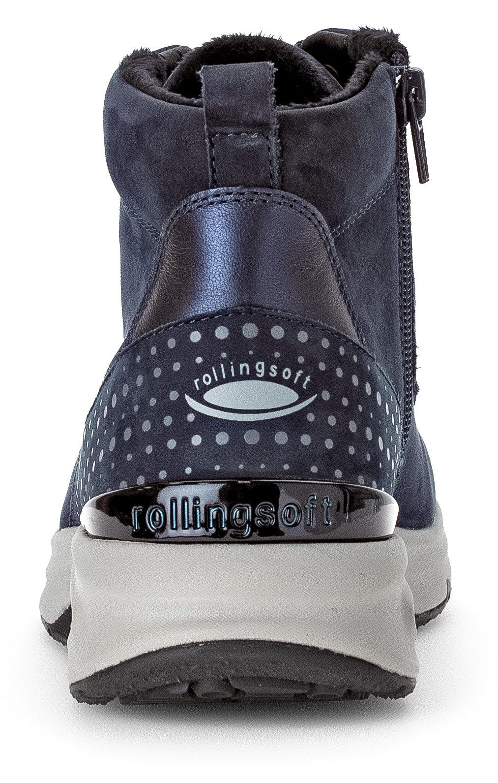 Gabor Rollingsoft Veterschoenen , sleehak, vrijetijdsschoen, high-top sneaker, label op de hiel